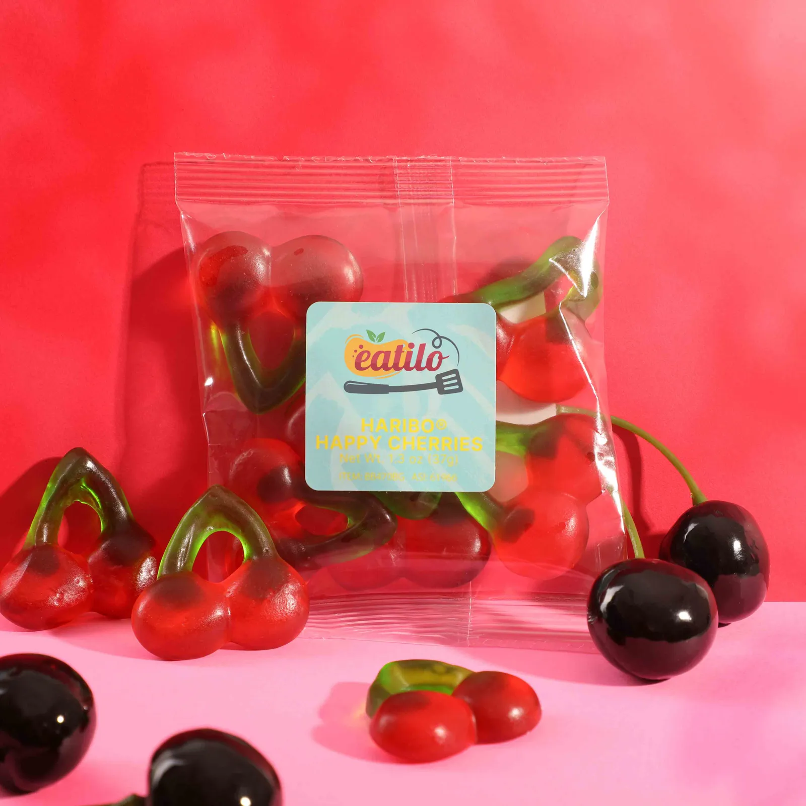 Cherry Gummy Candy Double-Cherry Shape Taster Packet - 1.3 oz