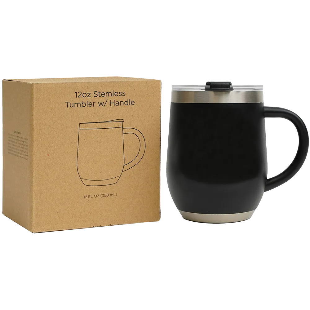 Stemless Tumbler with Handle - 12 oz - blank view 12