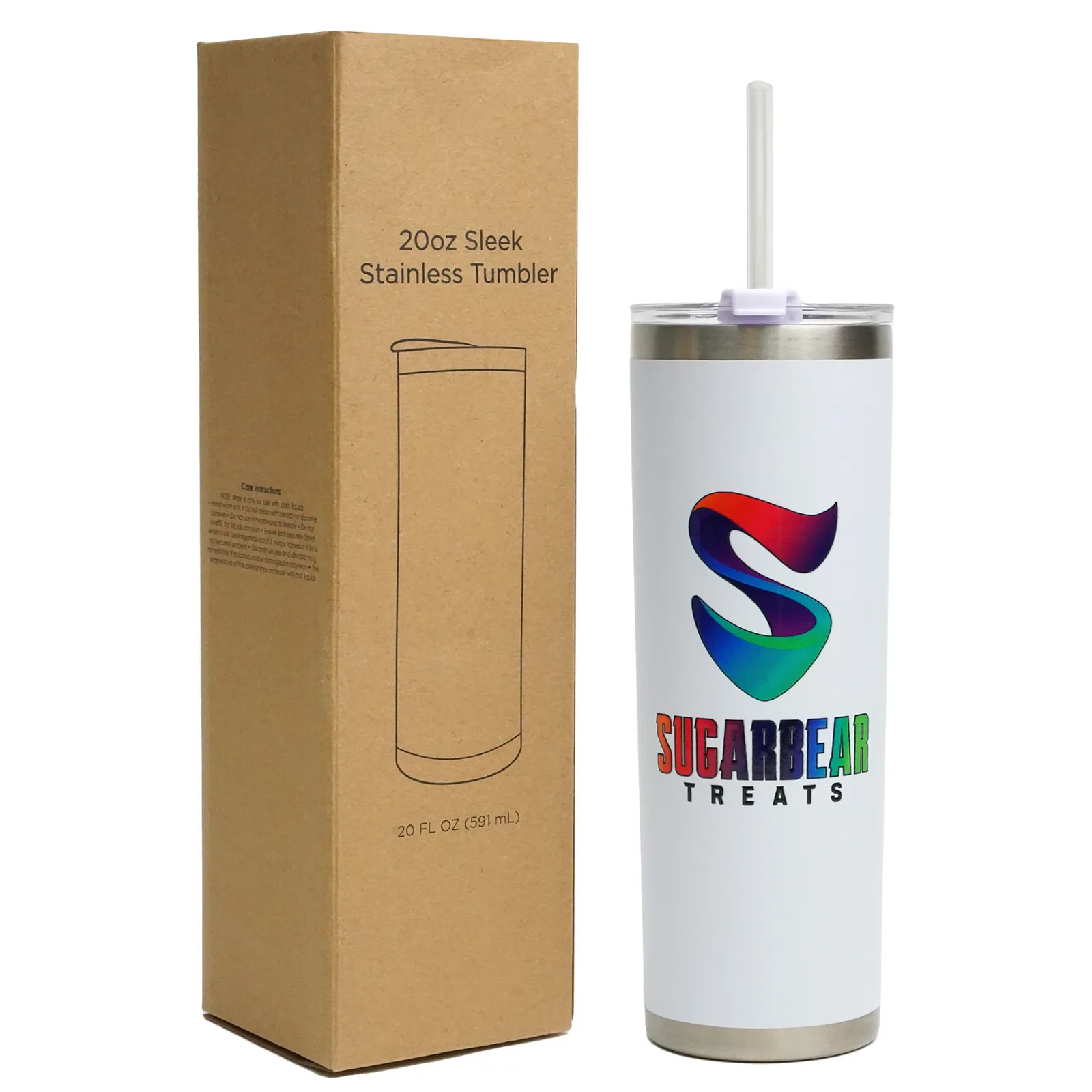 Sleek Tumbler with Straw - 20 oz - product view 5