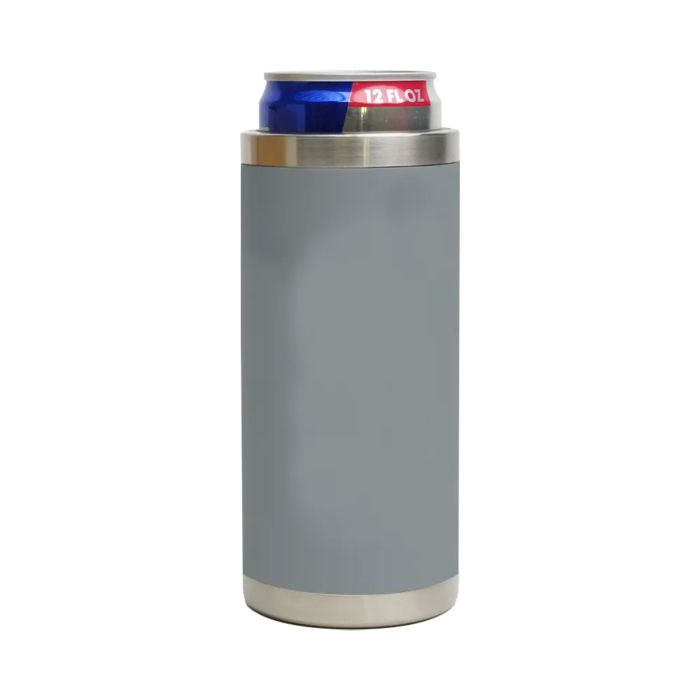 Stainless Steel Can Insulator Ultra Slim - 12 oz - blank view 9