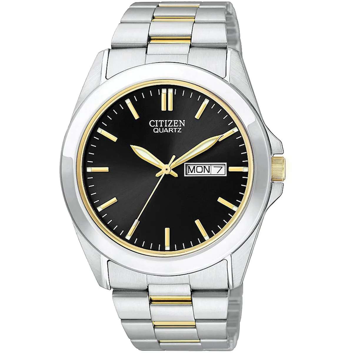 Citizen Men's Watch Two-Tone Black Dial - 39.5mm