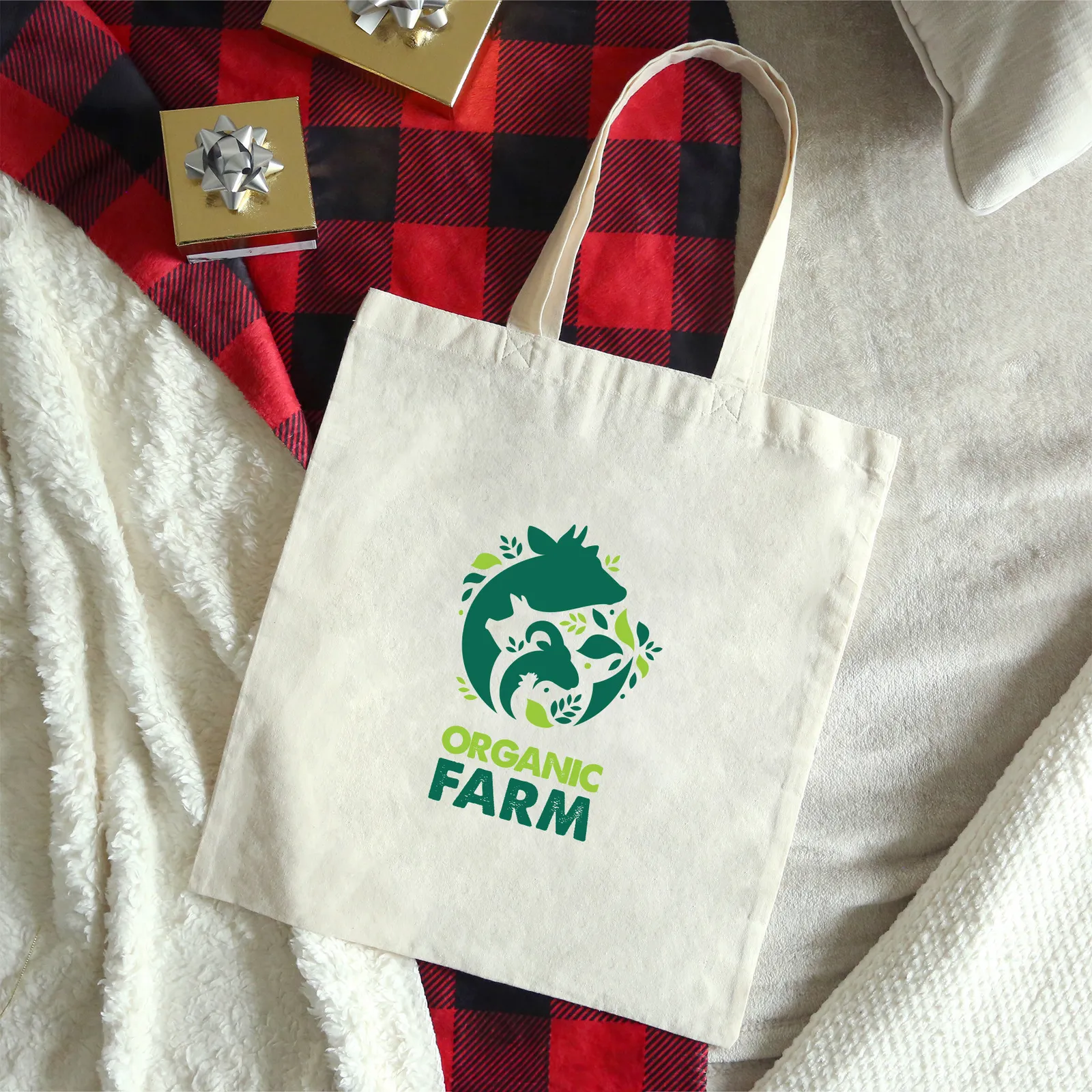 Custom Printed Cotton Tote Bag Natural Economy