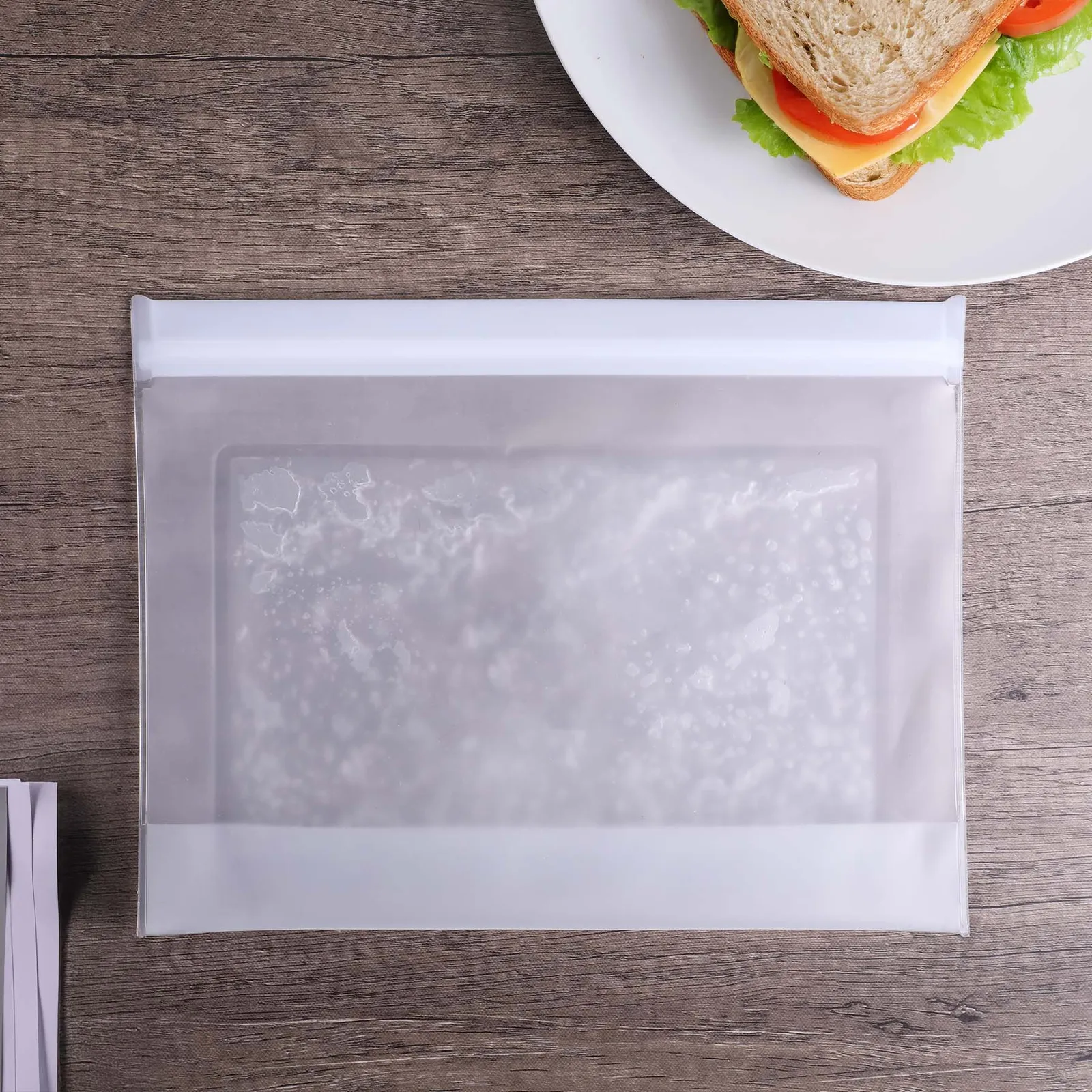 Reusable Food Storage Bag with Built-In Gel Pack - 10.5 x 8 in - blank view 8