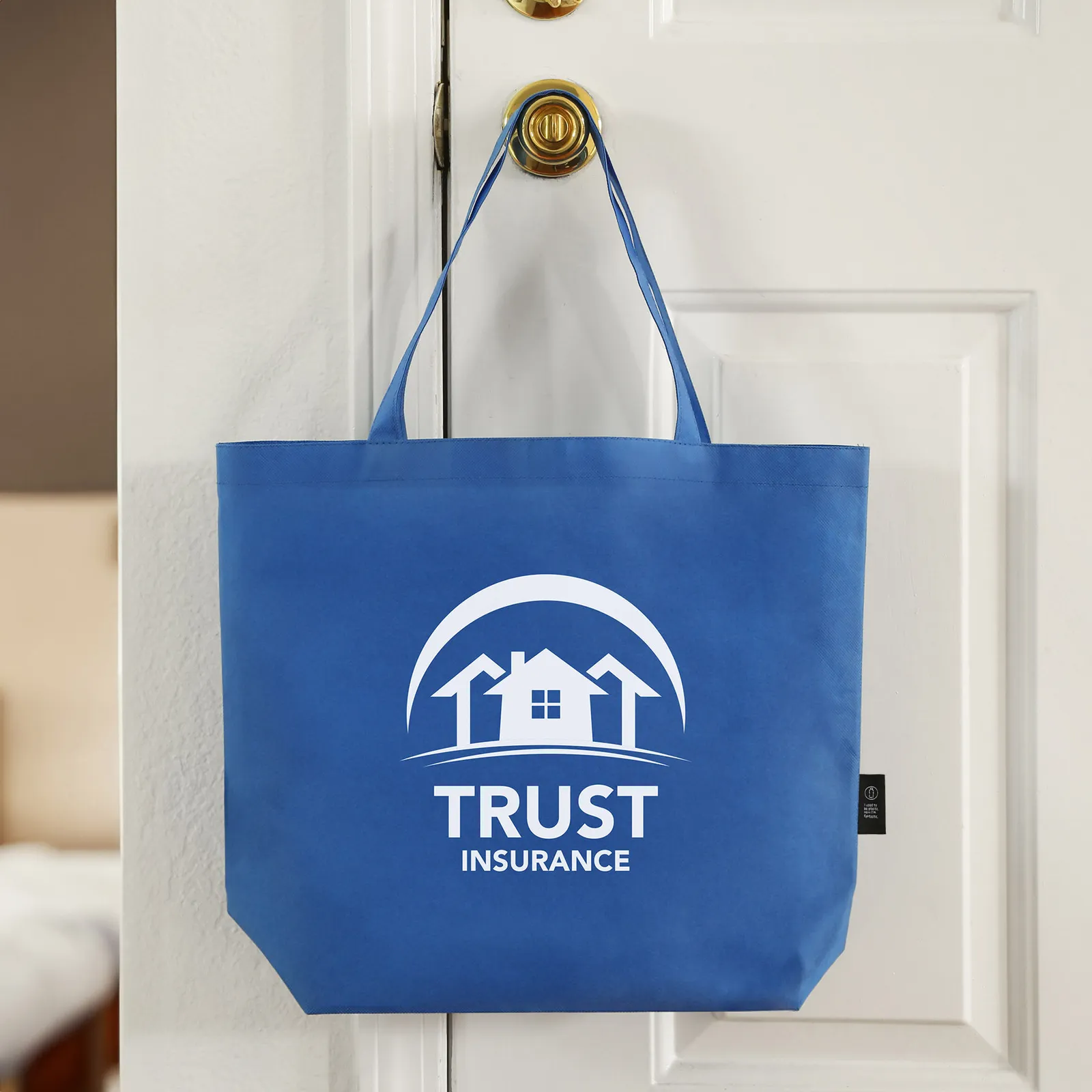 RPET Large Non-Woven Tote Bag with Gusset - 18 x 14.5 x 6 in