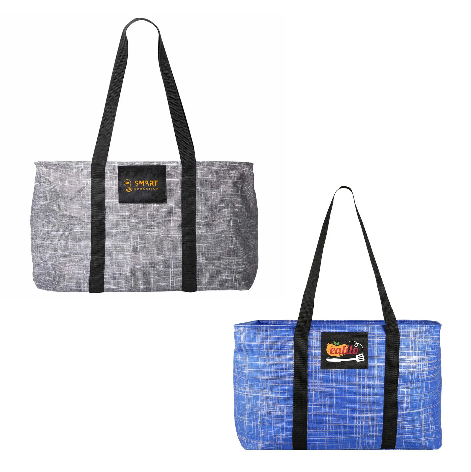 Non-Woven Collapsible Tote Bag with Wire Rim - 18 x 11.5 x 11 in - product view 2