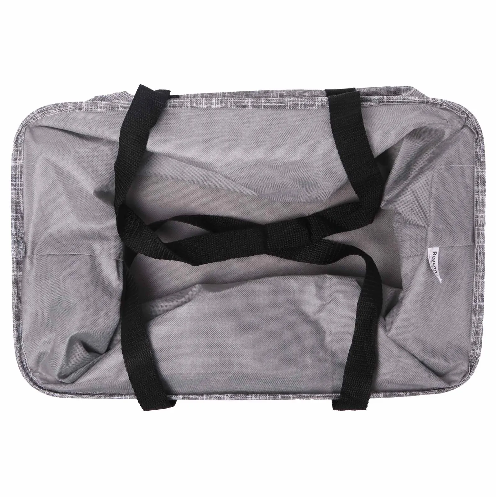 Non-Woven Collapsible Tote Bag with Wire Rim - 18 x 11.5 x 11 in - product view 4