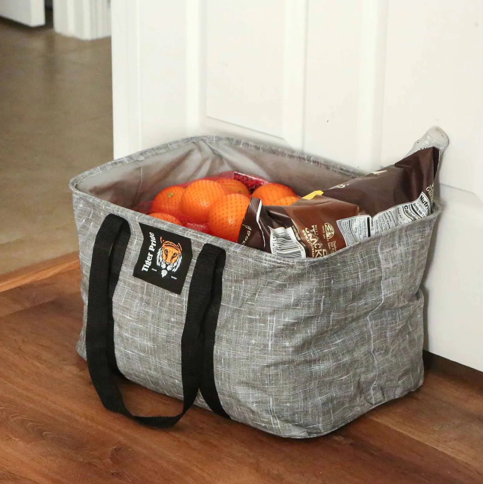 Non-Woven Collapsible Tote Bag with Wire Rim - 18 x 11.5 x 11 in - product view 10