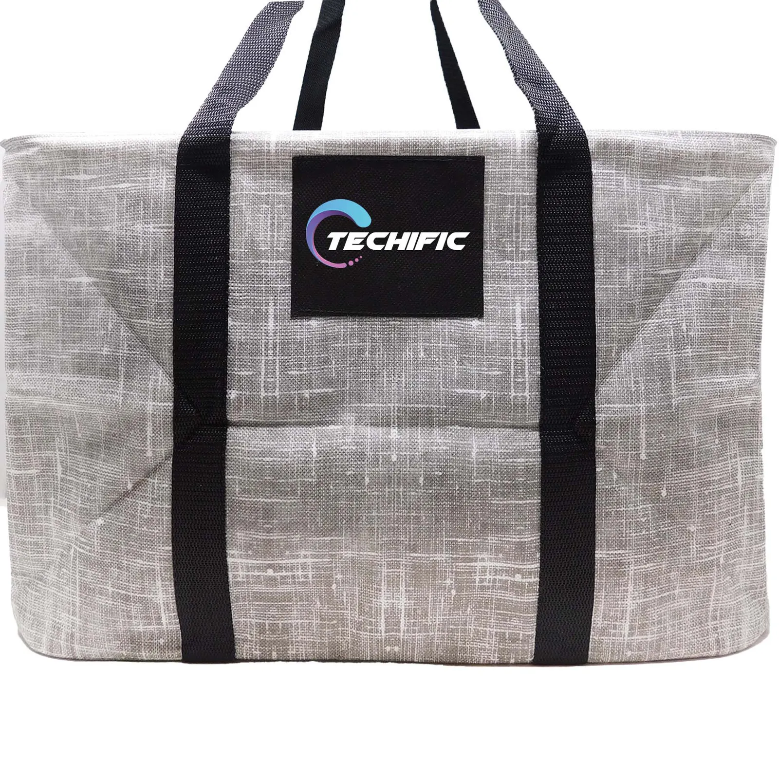 Non-Woven Collapsible Tote Bag with Wire Rim - 18 x 11.5 x 11 in - product view 12