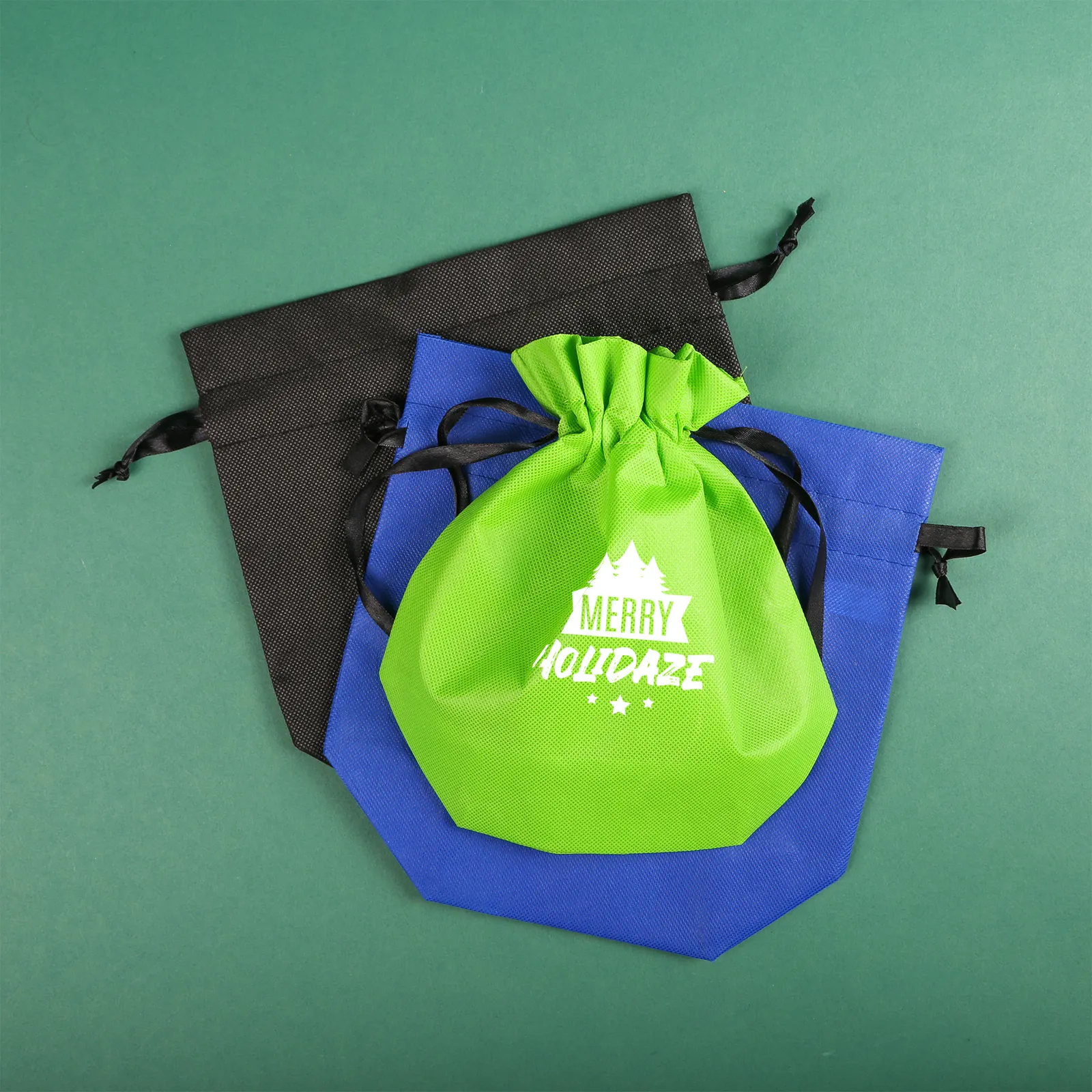 Non-Woven Drawstring Pouch Bag for Gifts - 9 x 10 x 4.25 in