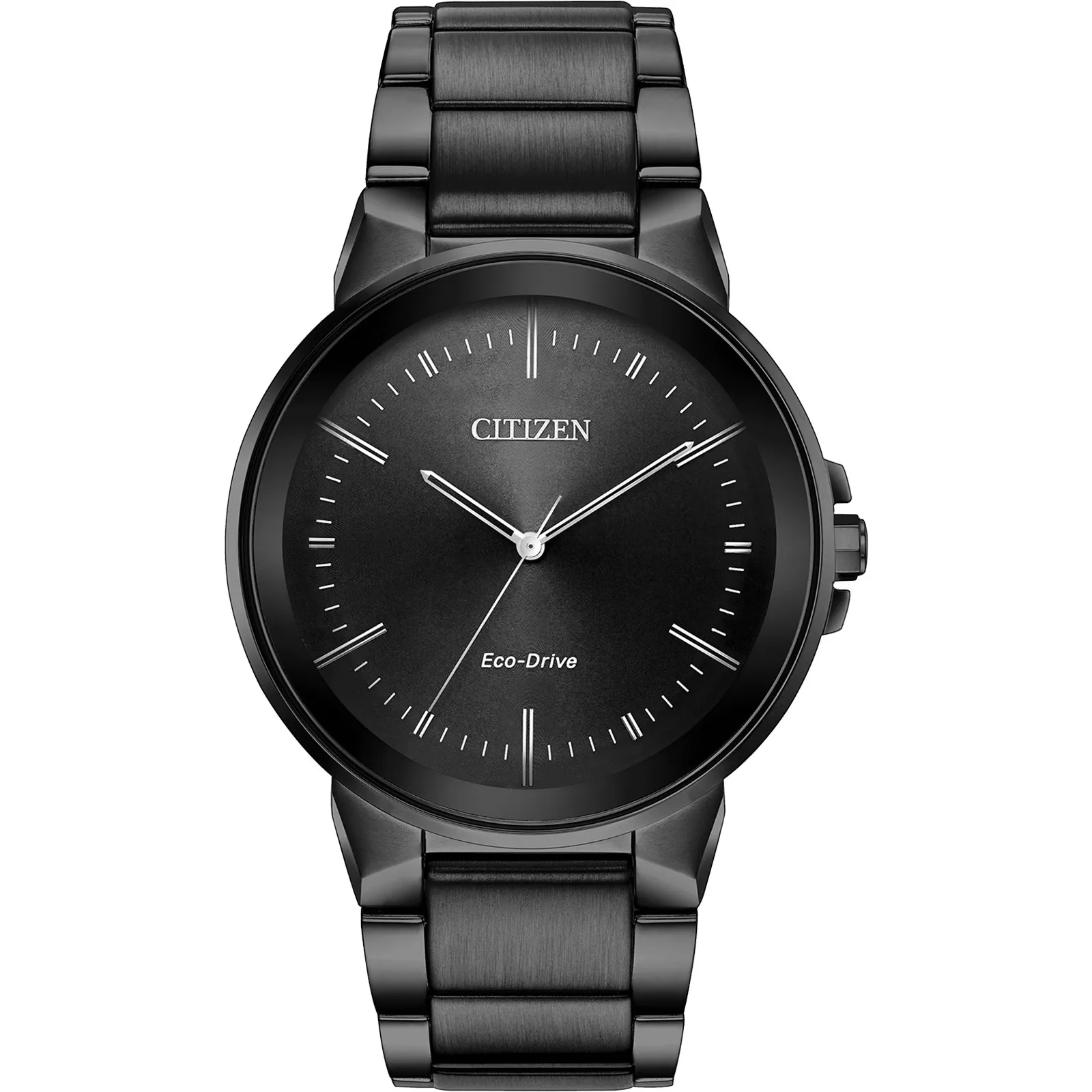 Citizen Men's Axiom Watch Gray Steel Bracelet Black Dial