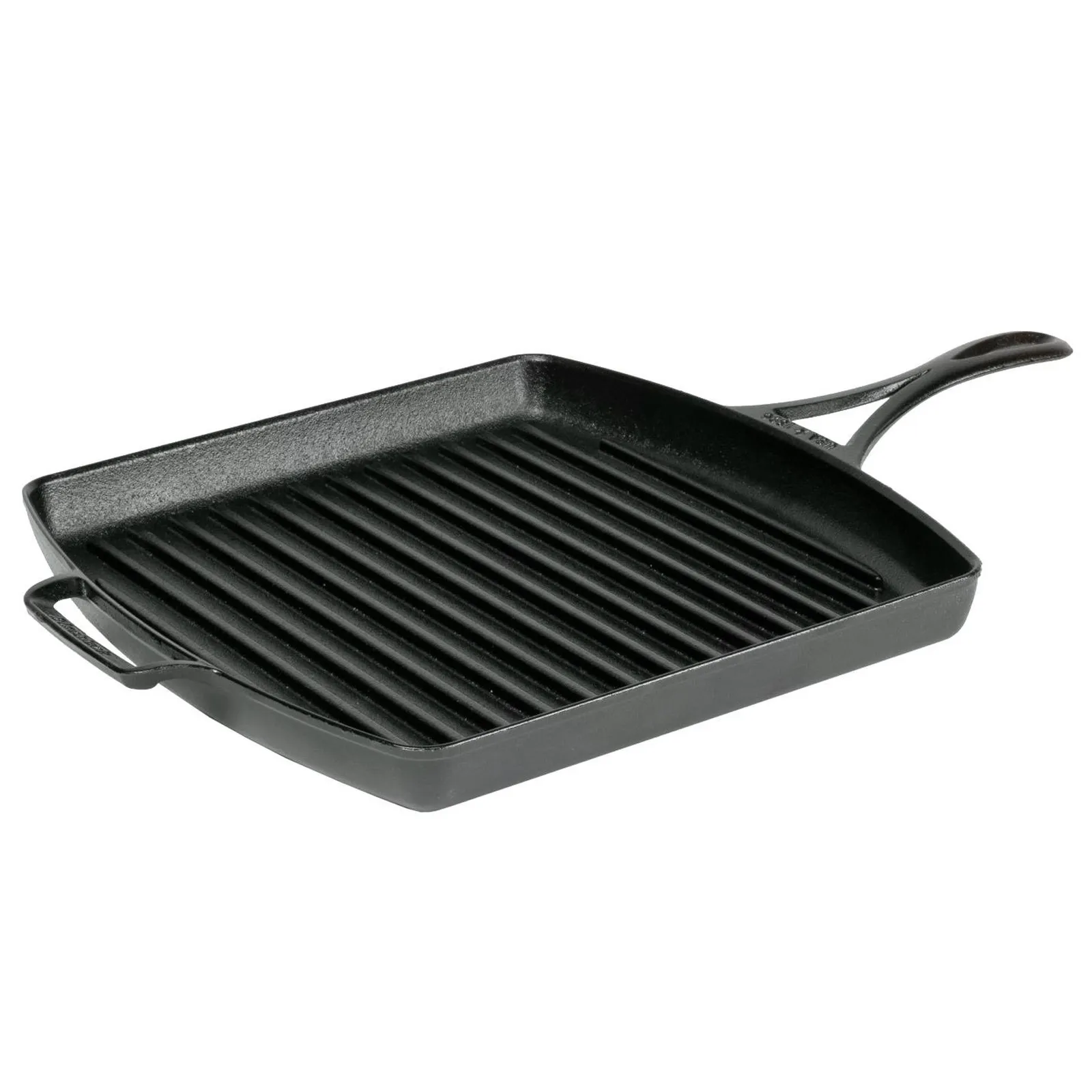 Square Grill Pan Cast Iron Triple Seasoned - 12 in