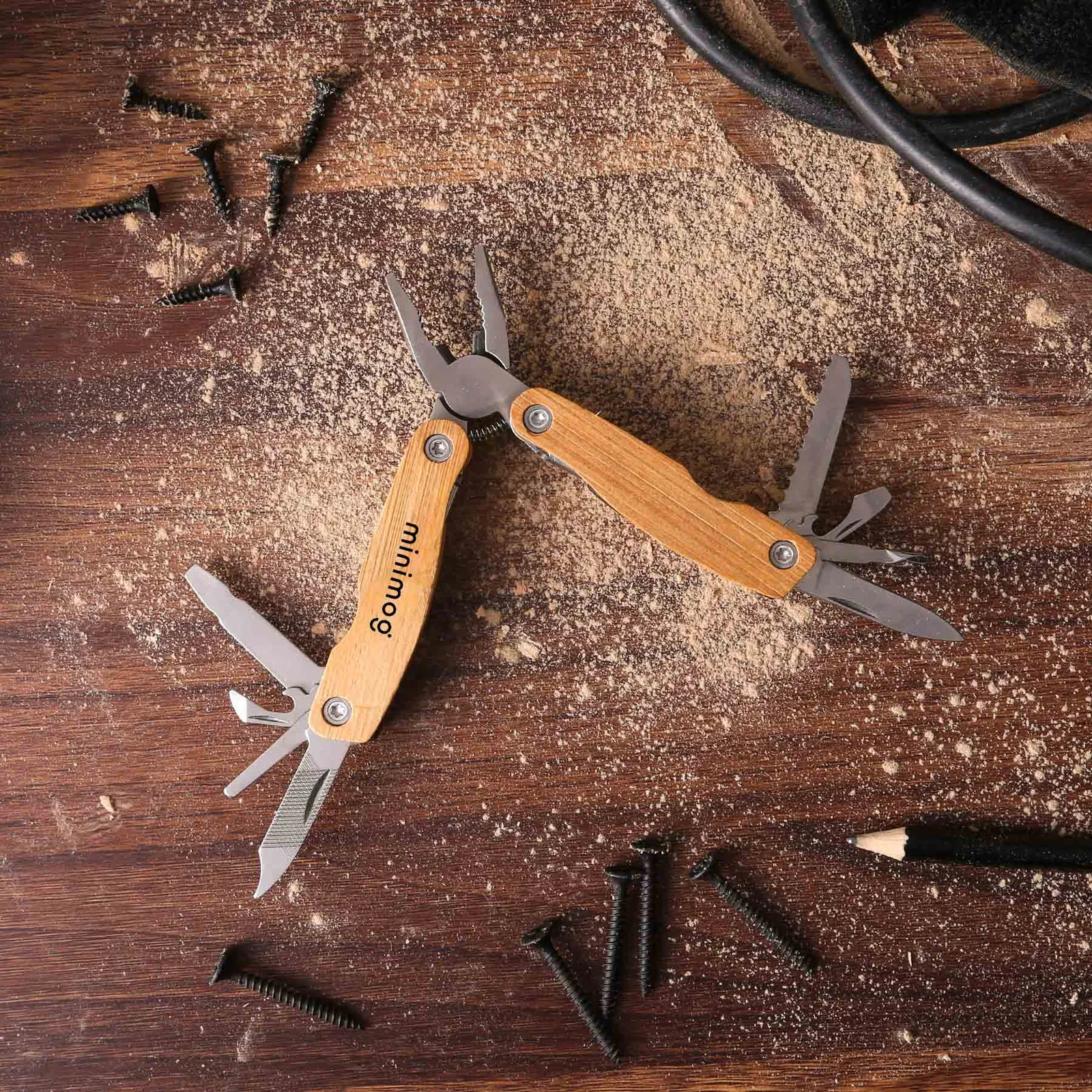 Multi-Tool Bamboo Stainless Steel 8 Functions
