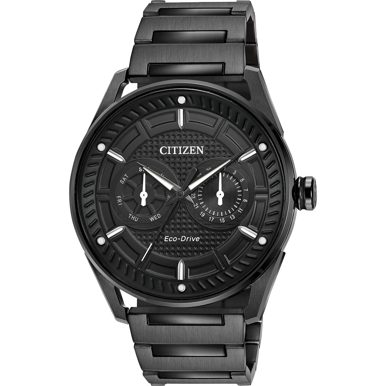 Citizen Watch Men's Drive Eco-Drive Black Ion Plated