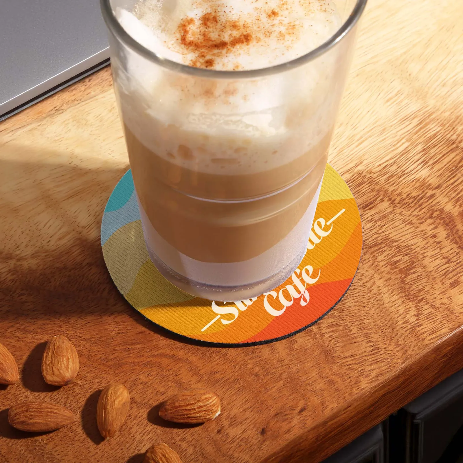 Coaster Recycled Polyester Round Dye Sub - 3 7/8 in - product view 2