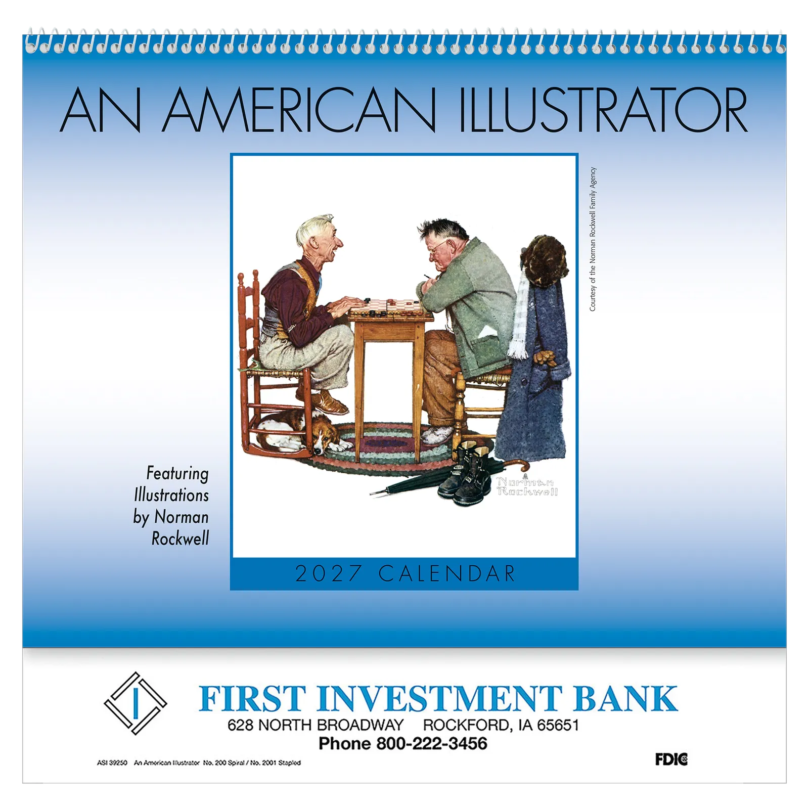 American Illustrator Wall Spiral Bound - 10 3/4 x 18 1/2 in