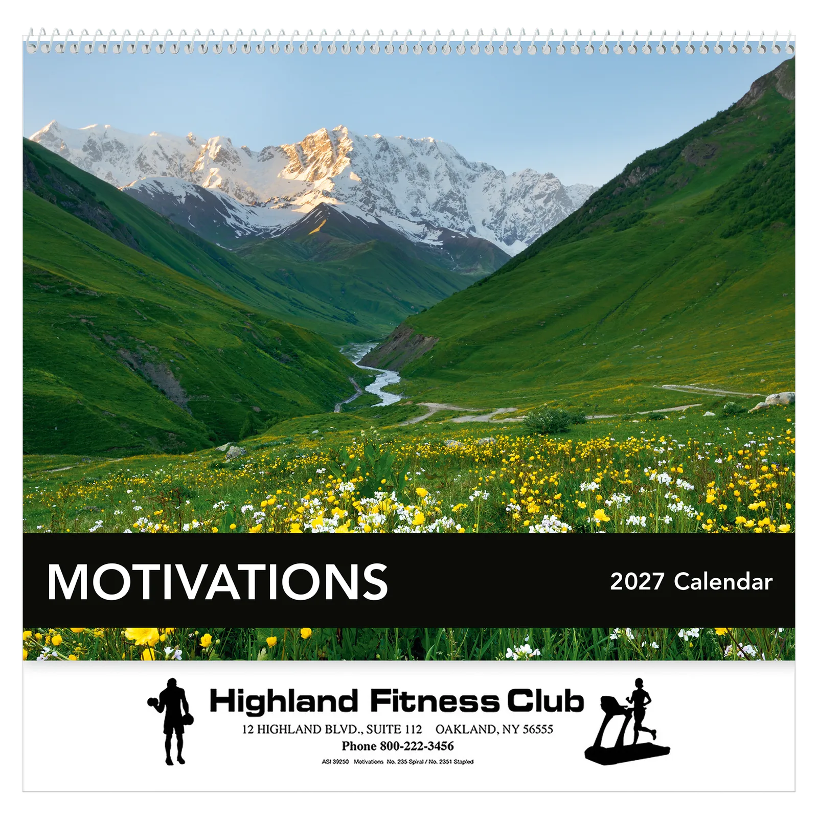 Motivations Wall Spiral Bound - 10 3/4 x 18 1/2 in