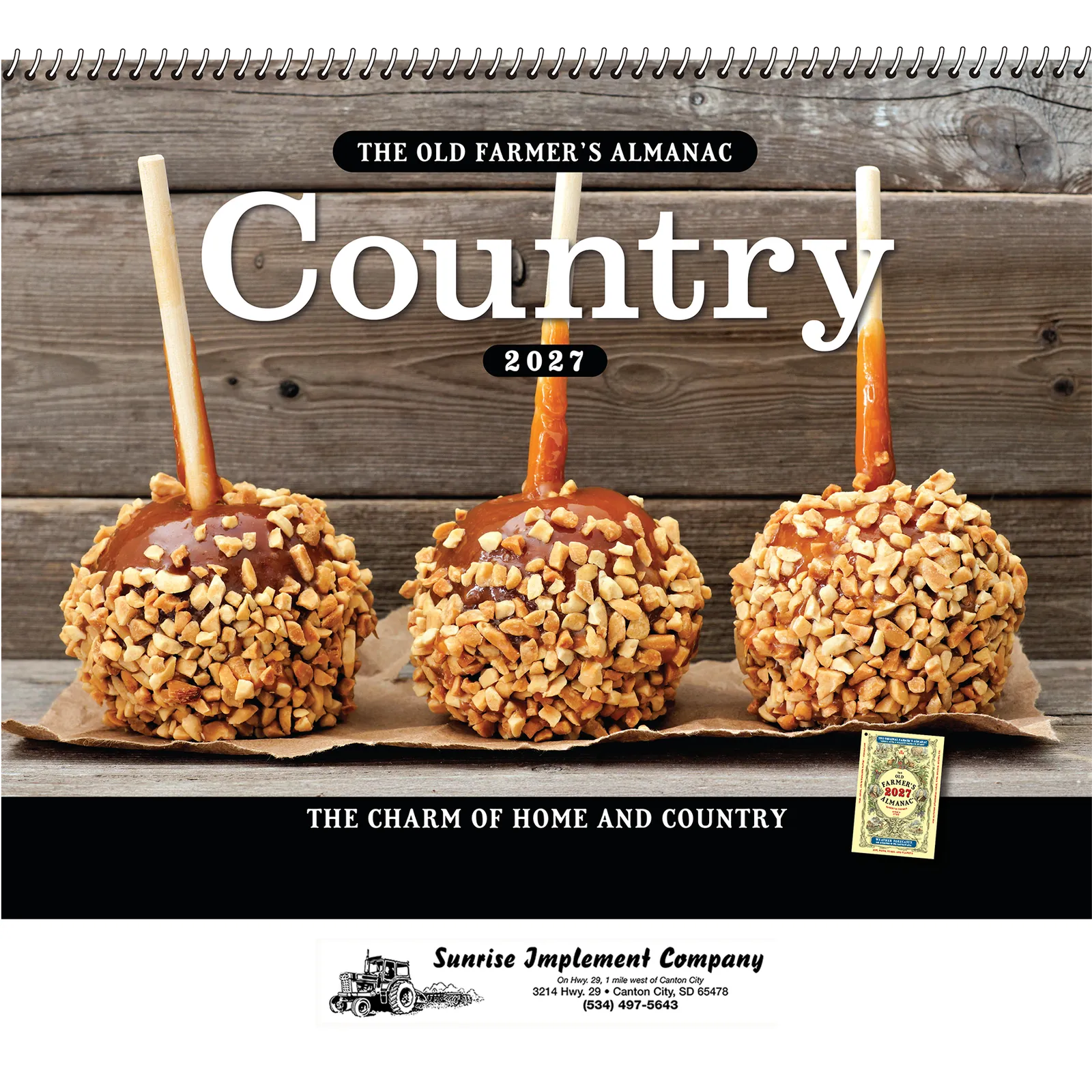 Old Farmer's Almanac Country Wall Calendar Spiral - 10.75 x 18.5 in