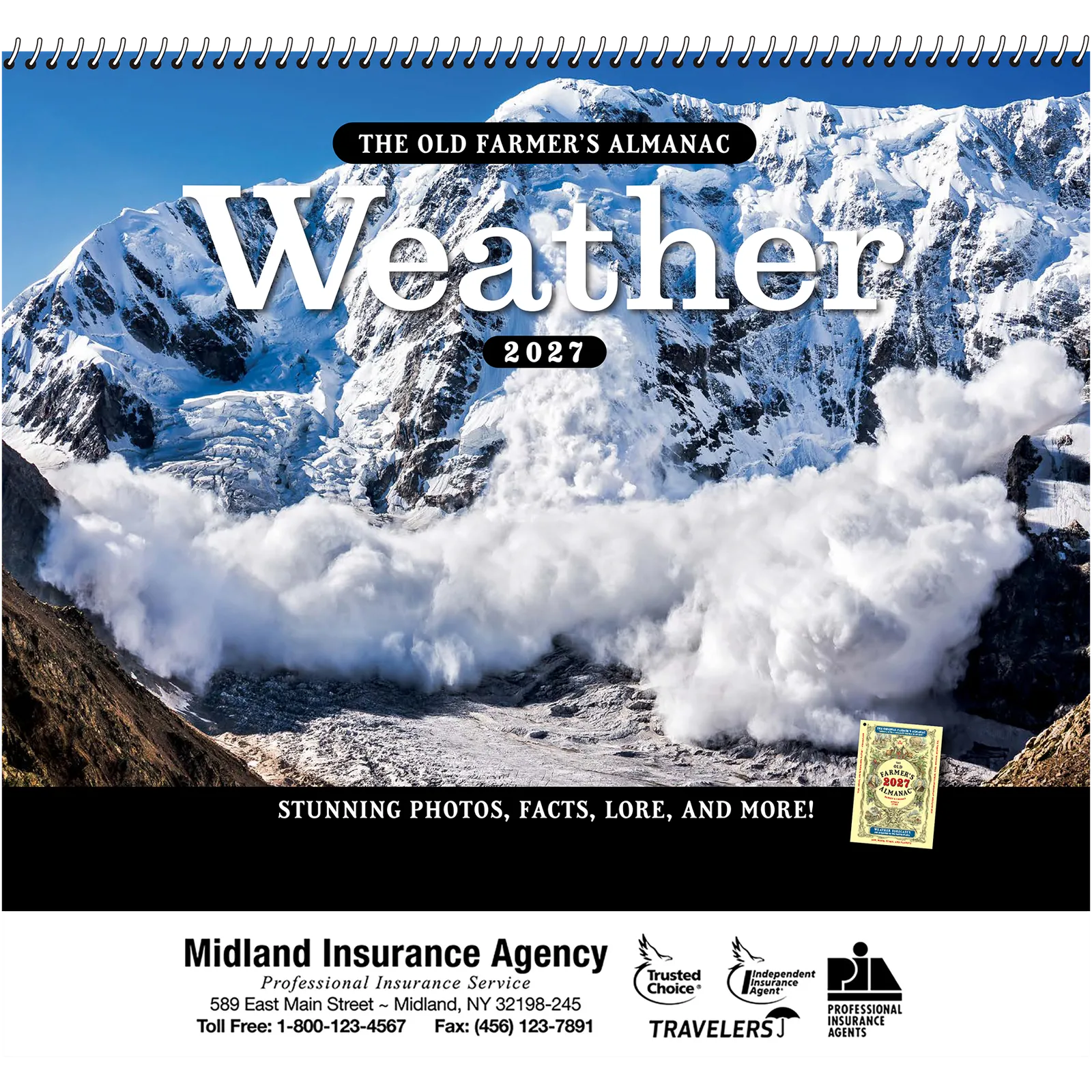 Old Farmer's Almanac Weather Watcher's Wall Calendar Spiral - 10.75 x 18.5 in