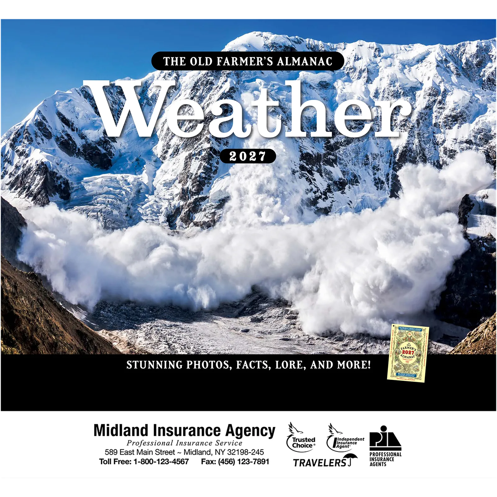 Old Farmer's Almanac Weather Watcher's Wall Calendar Stapled - 10.75 x 19 in