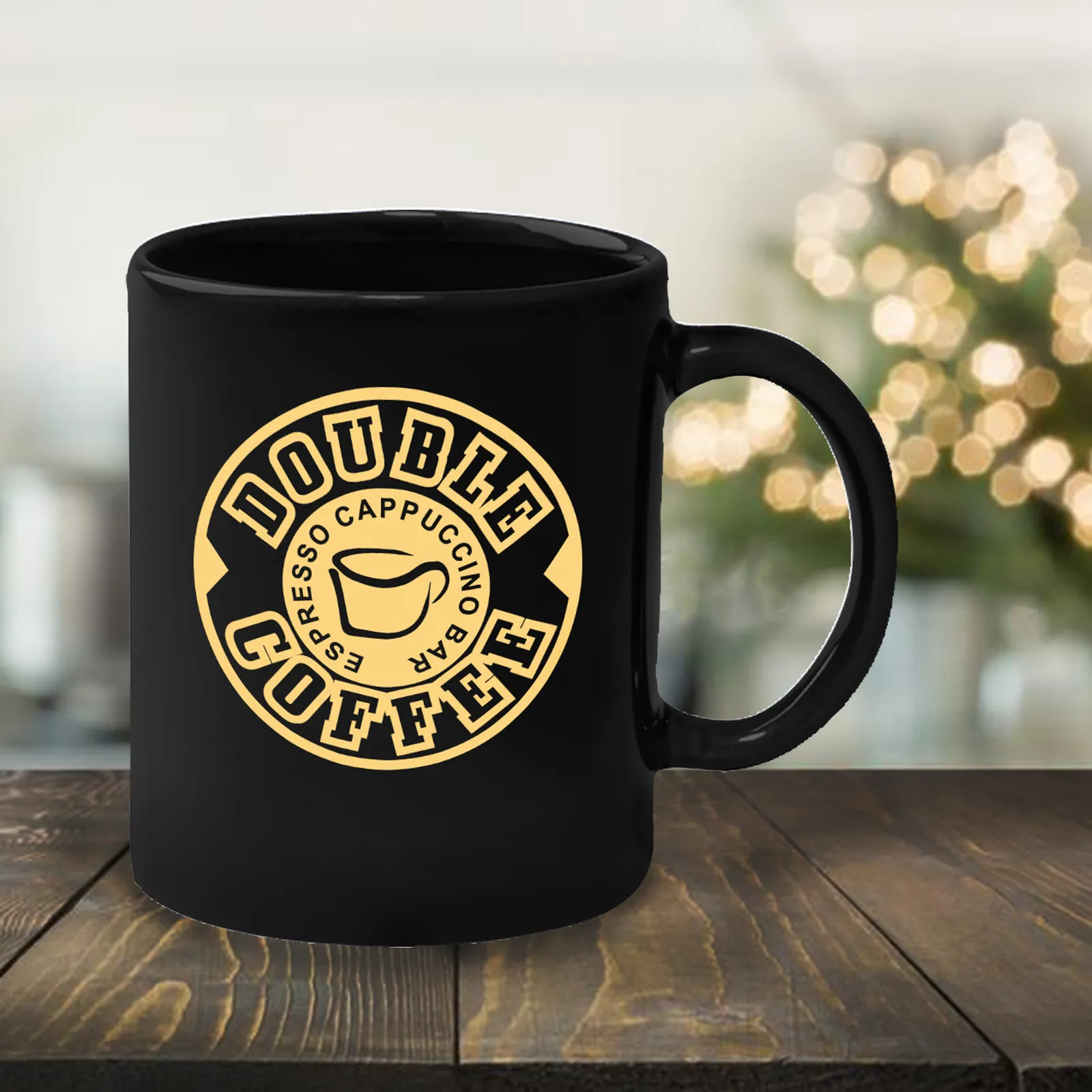 Ceramic Mug Black C-Handle Classic - 11 oz - product view 2