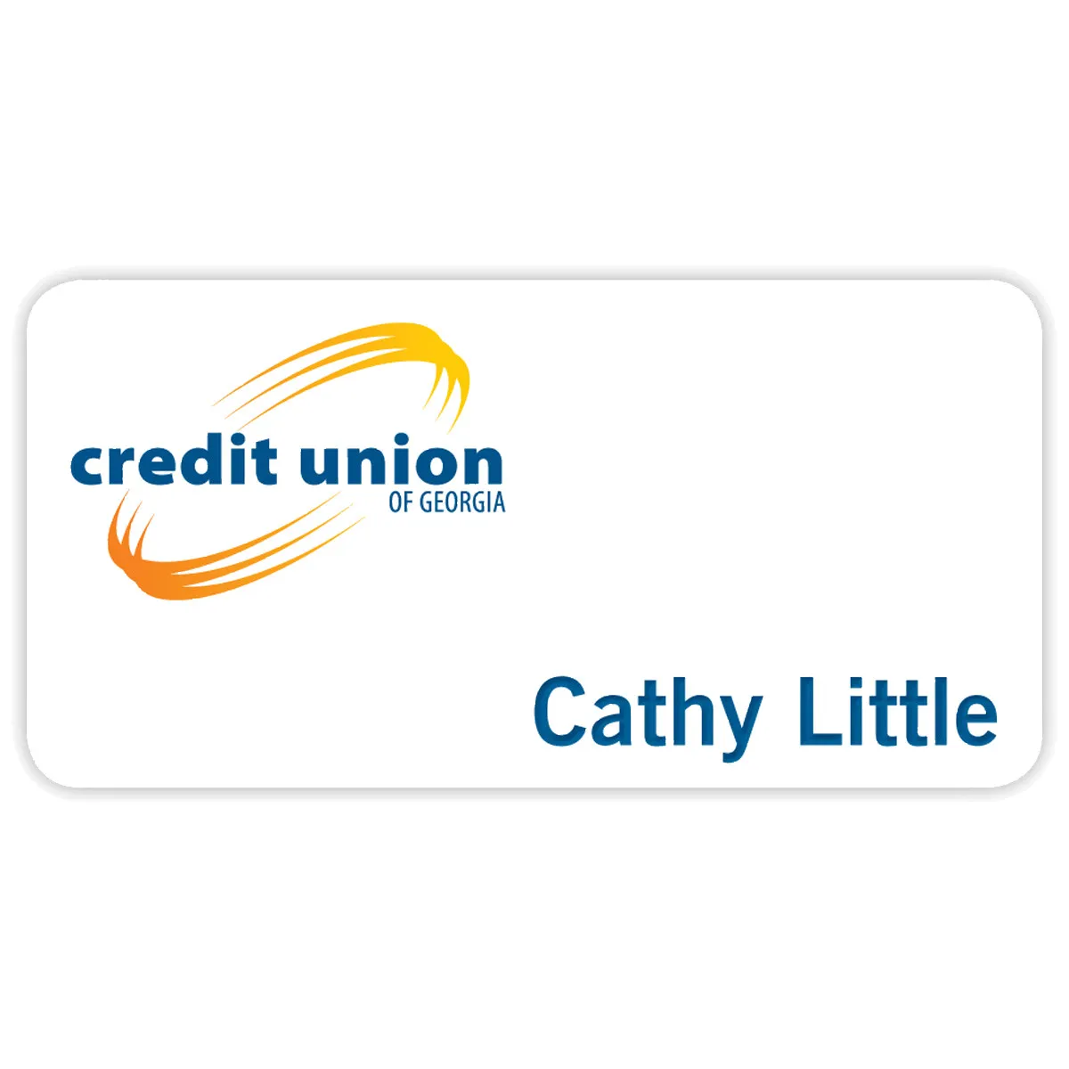 Name Badge Plastic 2-Ply Round Corner - 1.5 x 3 in