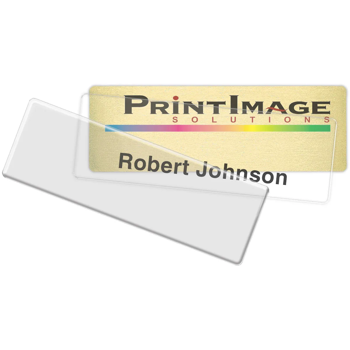 Name Badge Aluminum Reusable Click-It - 1 x 3 in