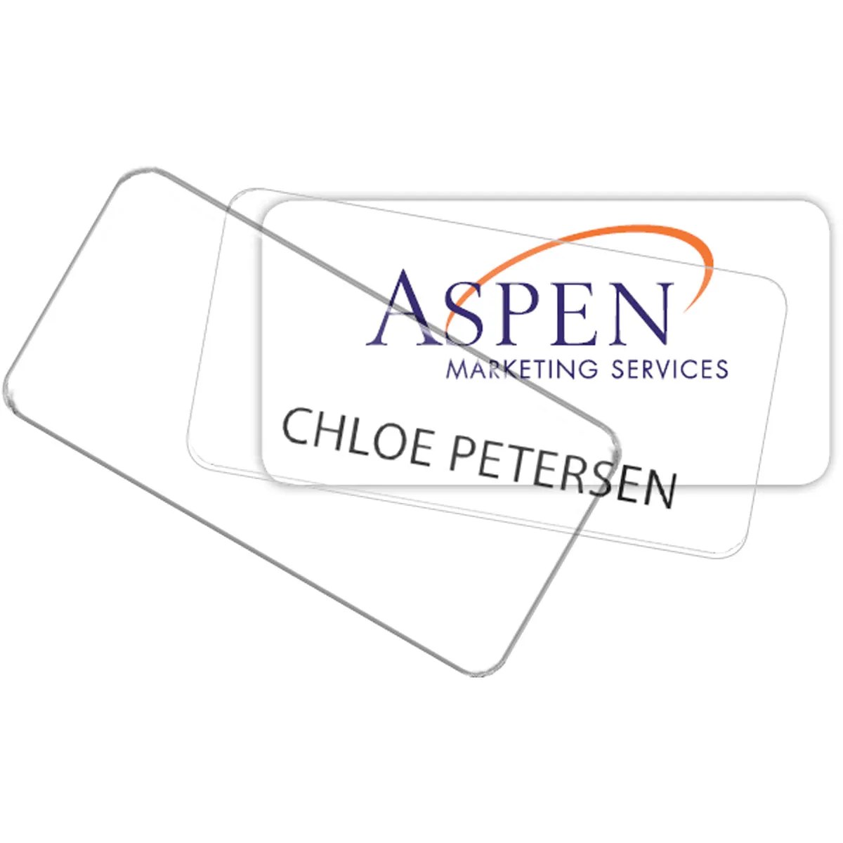 Name Badge Aluminum Reusable Click-It - 1.5 x 3 in