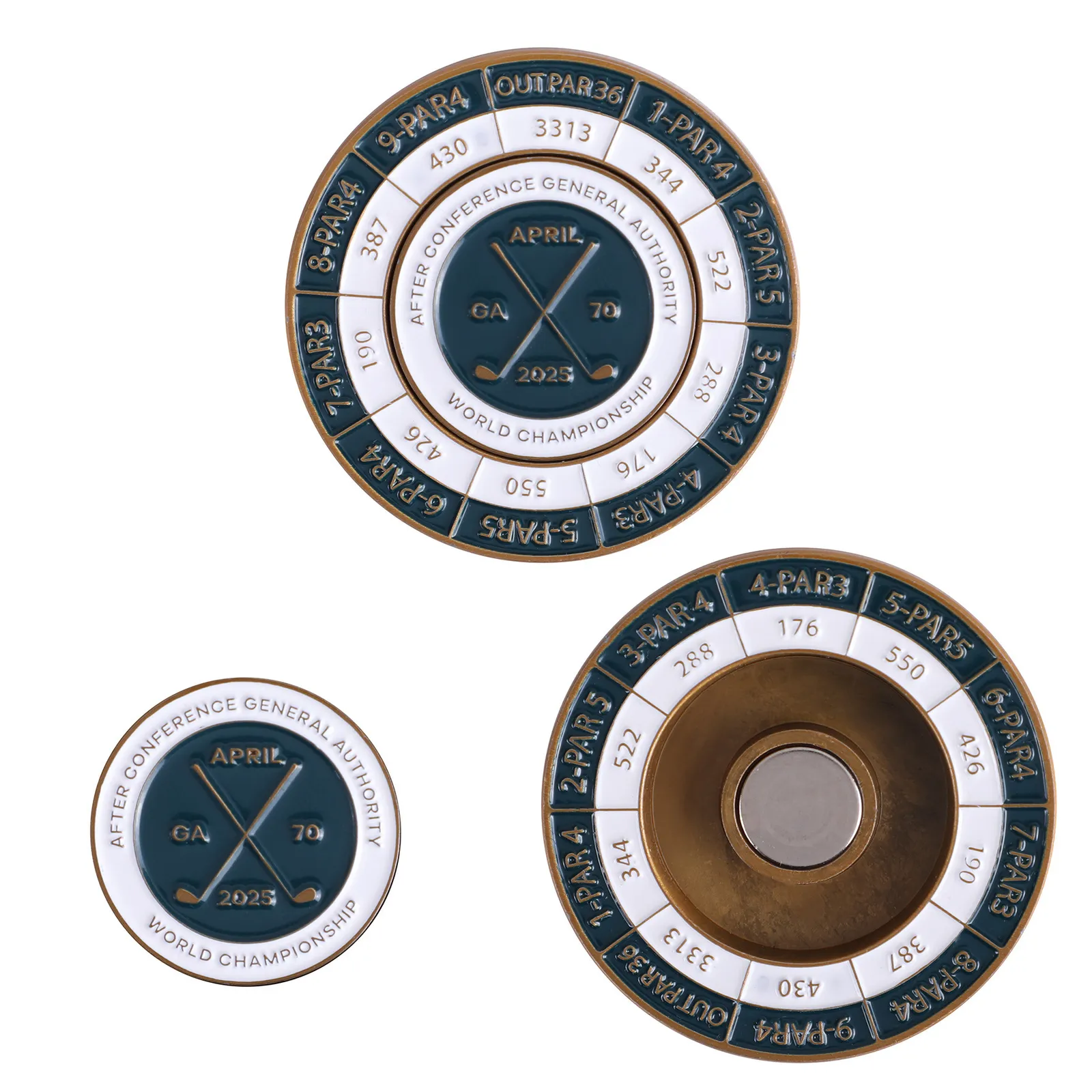 Golf Ball Marker Coin Magnetic Zinc - 1.75 in - product view 5