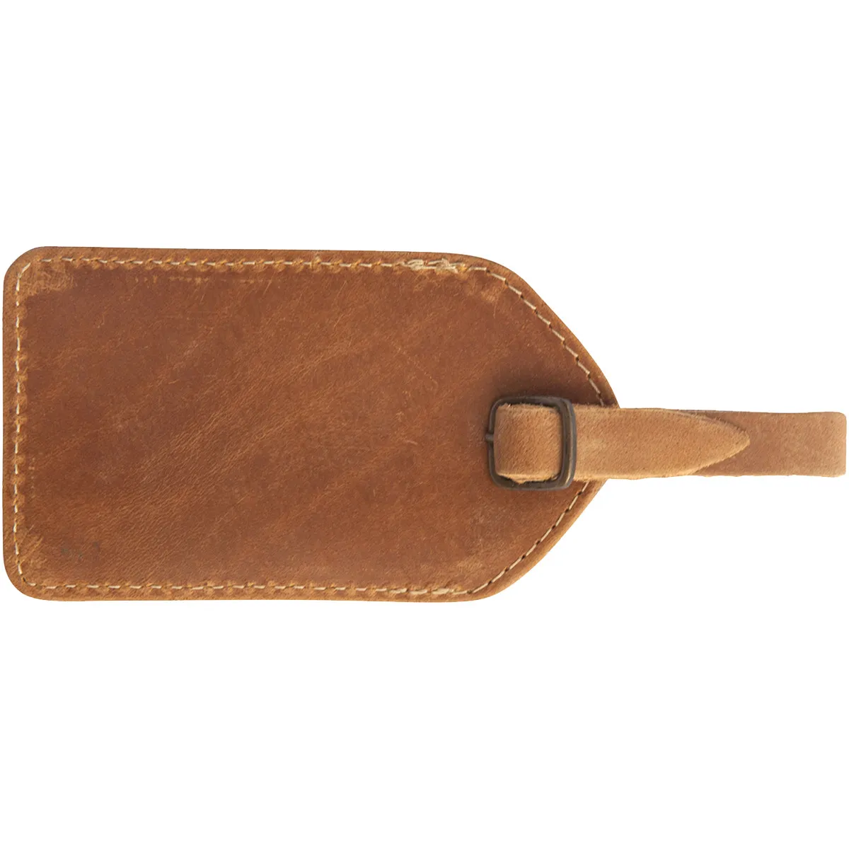 Luggage Tag Leather Buffalo Hide Double Stitched - product view 3