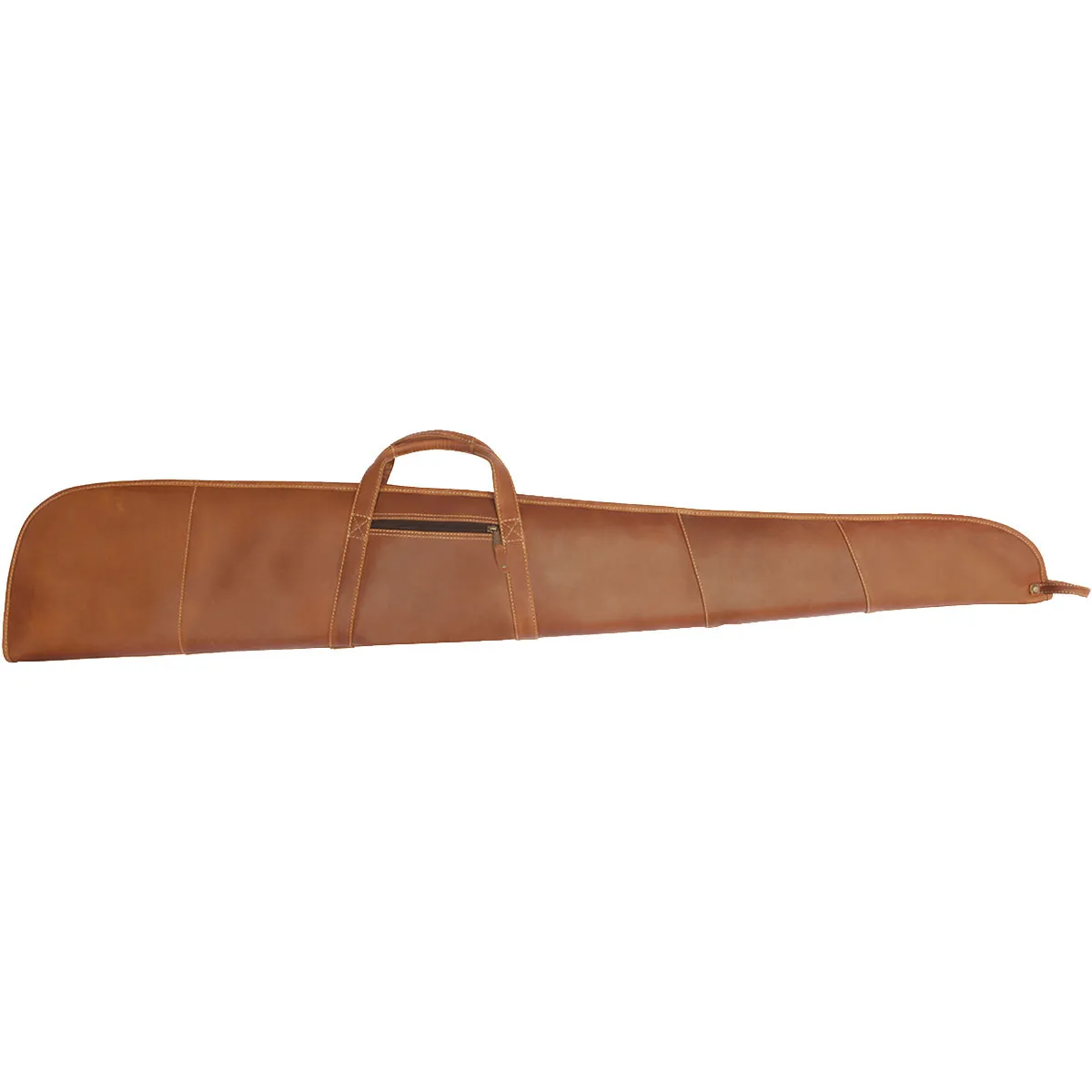 Gun Case Leather Buffalo Hide Foam Padded - 53 in