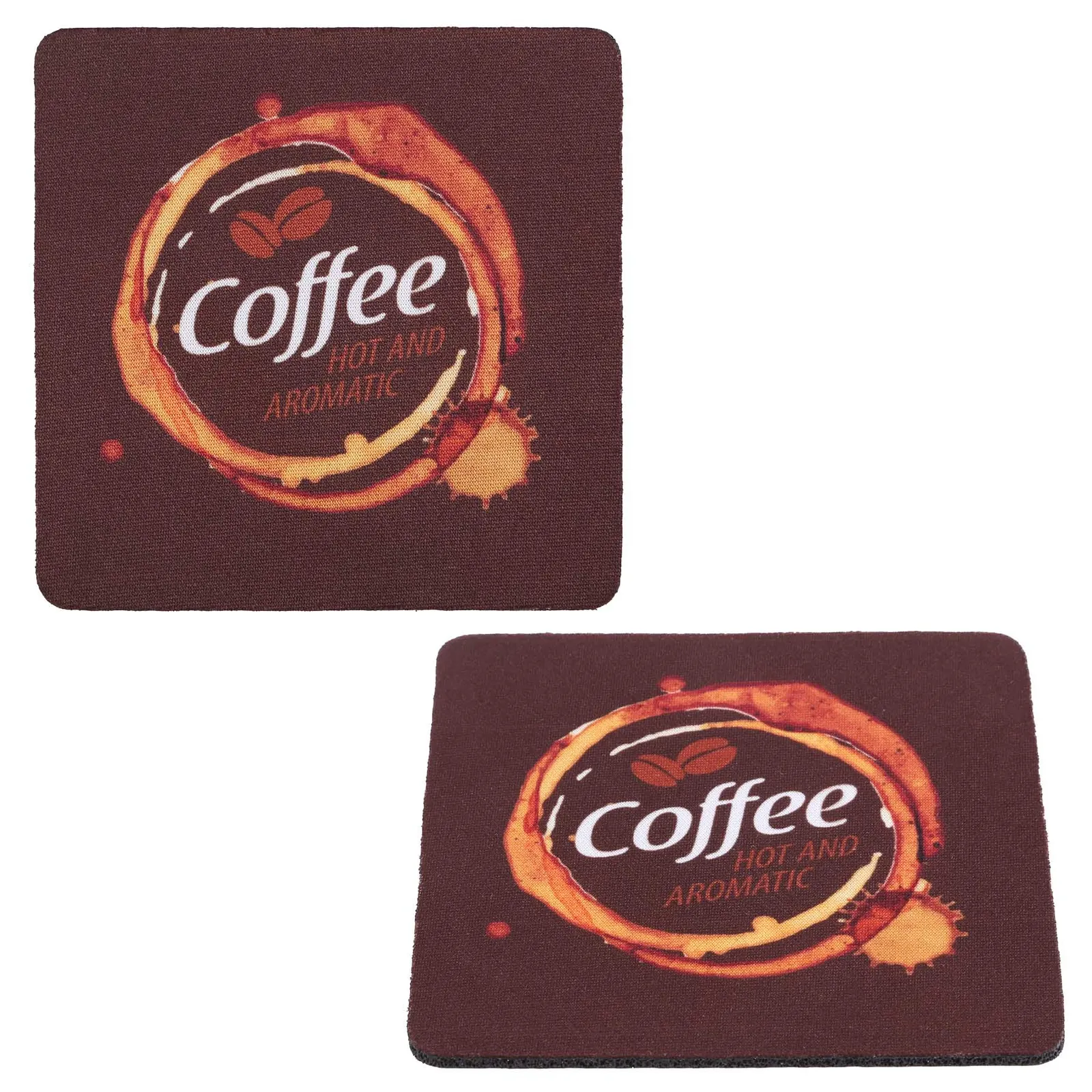 Rubber Coaster Square with Full Color Print - 4 in