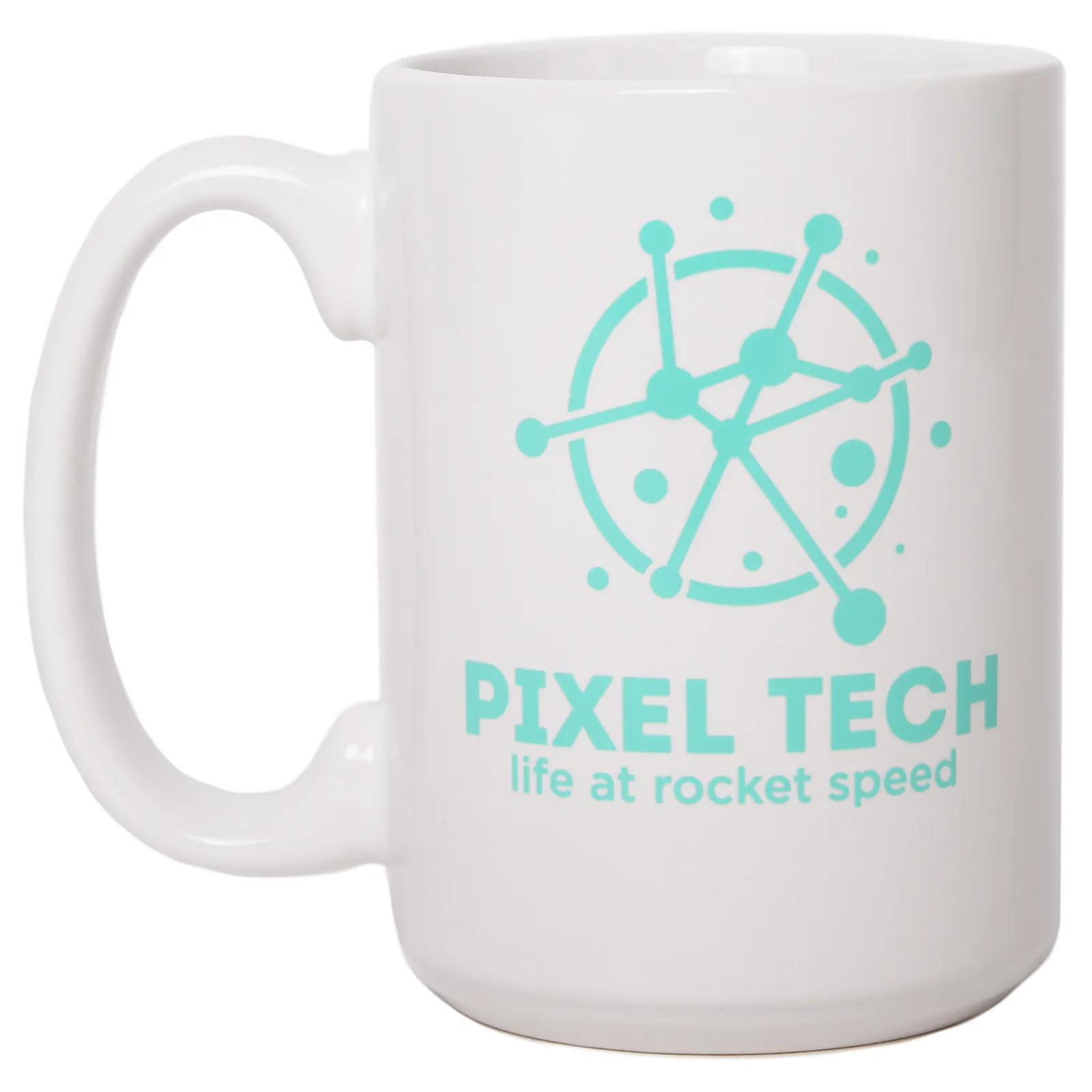 Ceramic Mug White with C-Handle - 15 oz