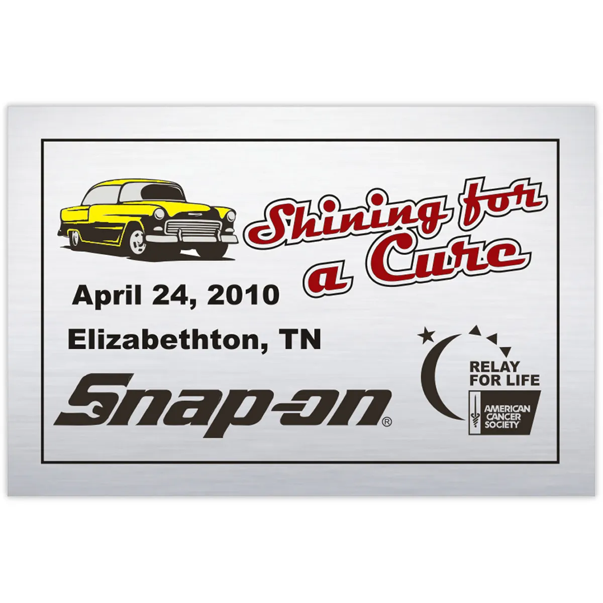 Dash Plaques Aluminum Full Color Sublimated - 3-6 sq in