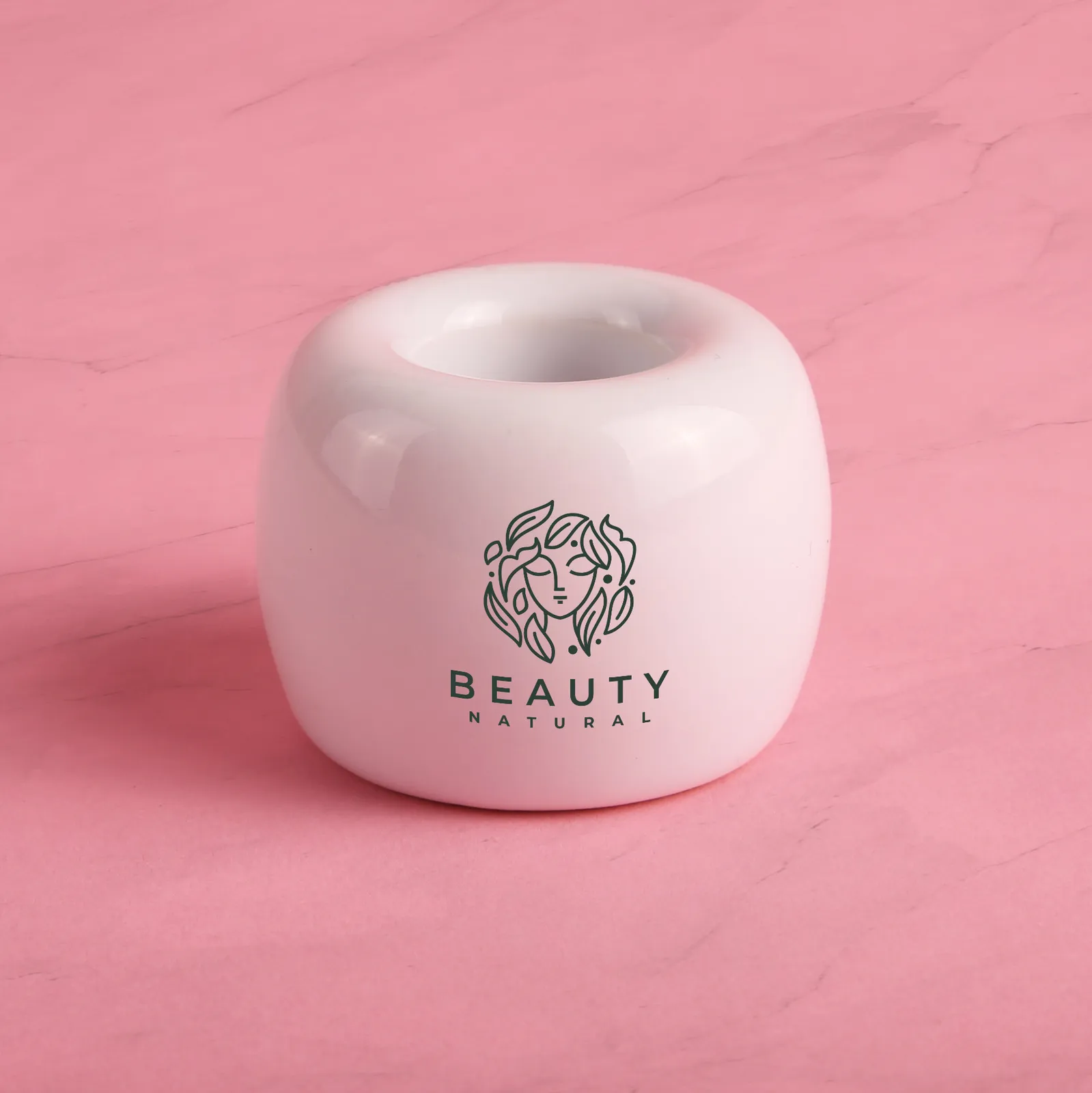 Toothbrush Holder Ceramic Single Minimalist - 1.6 x 1.1 in - product view 2