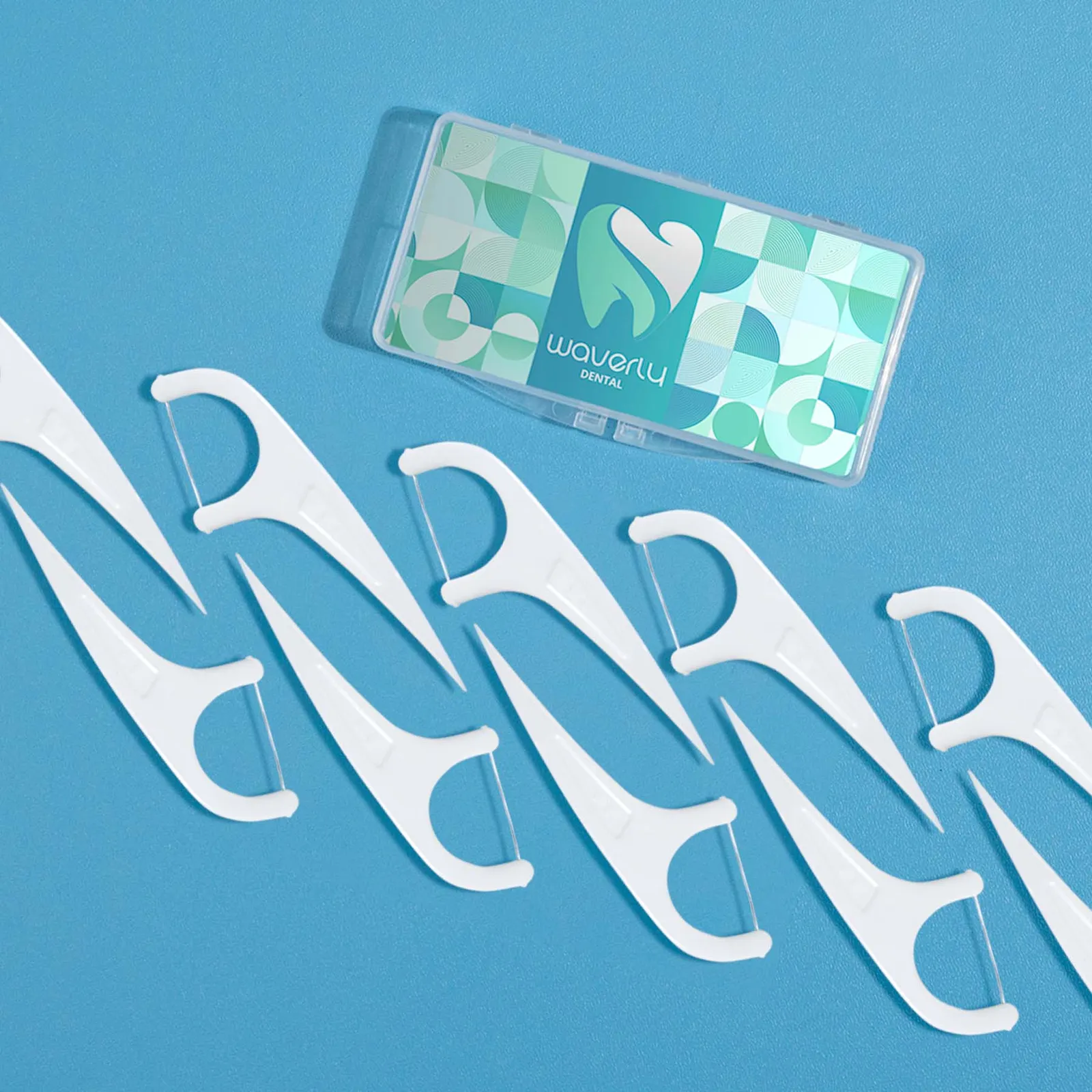 Dental Floss Picks Plastic Easy Glide 10 Pack - 3 x 1.7 in