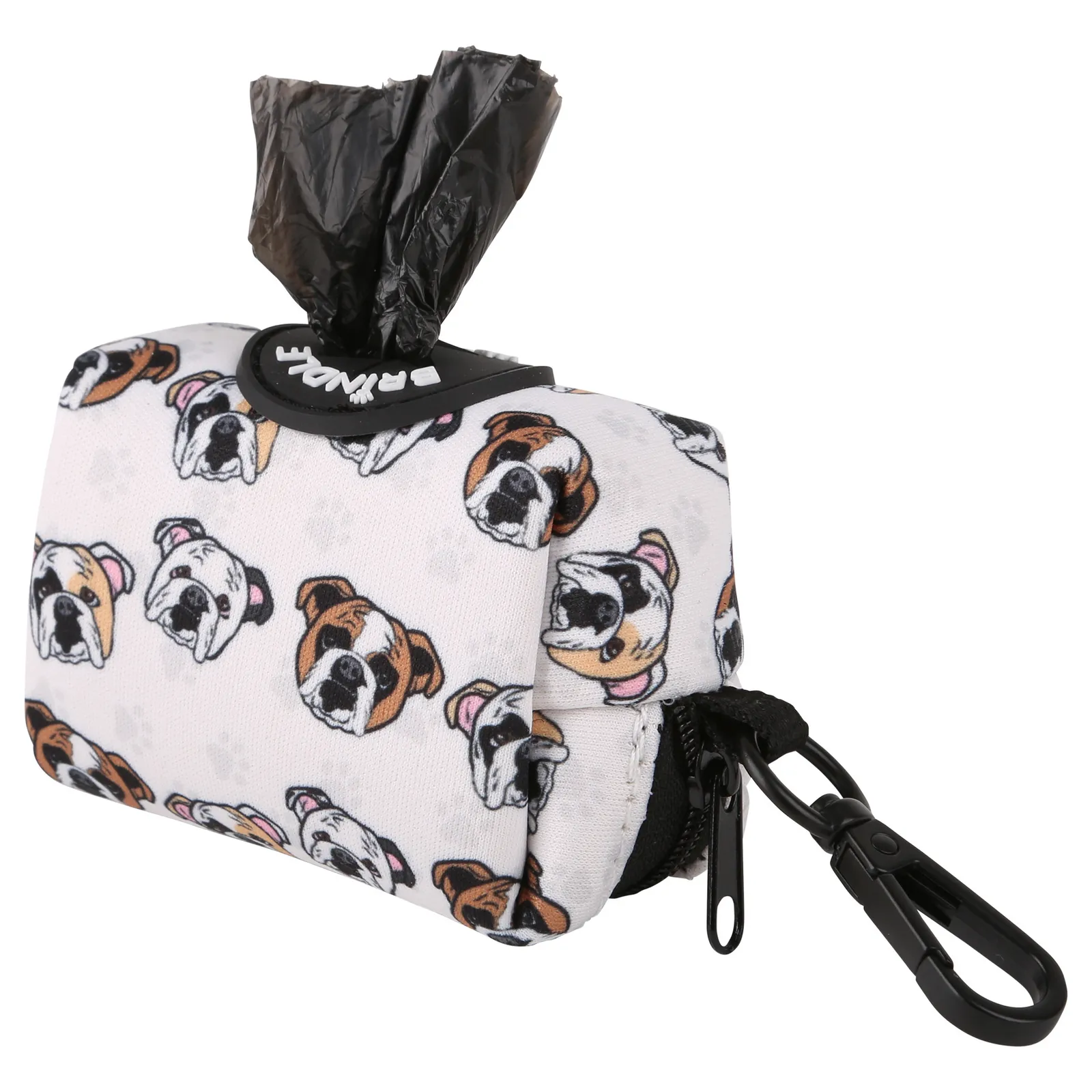 Dog Poop Bag Dispenser Neoprene with Clip - 4 x 3 in