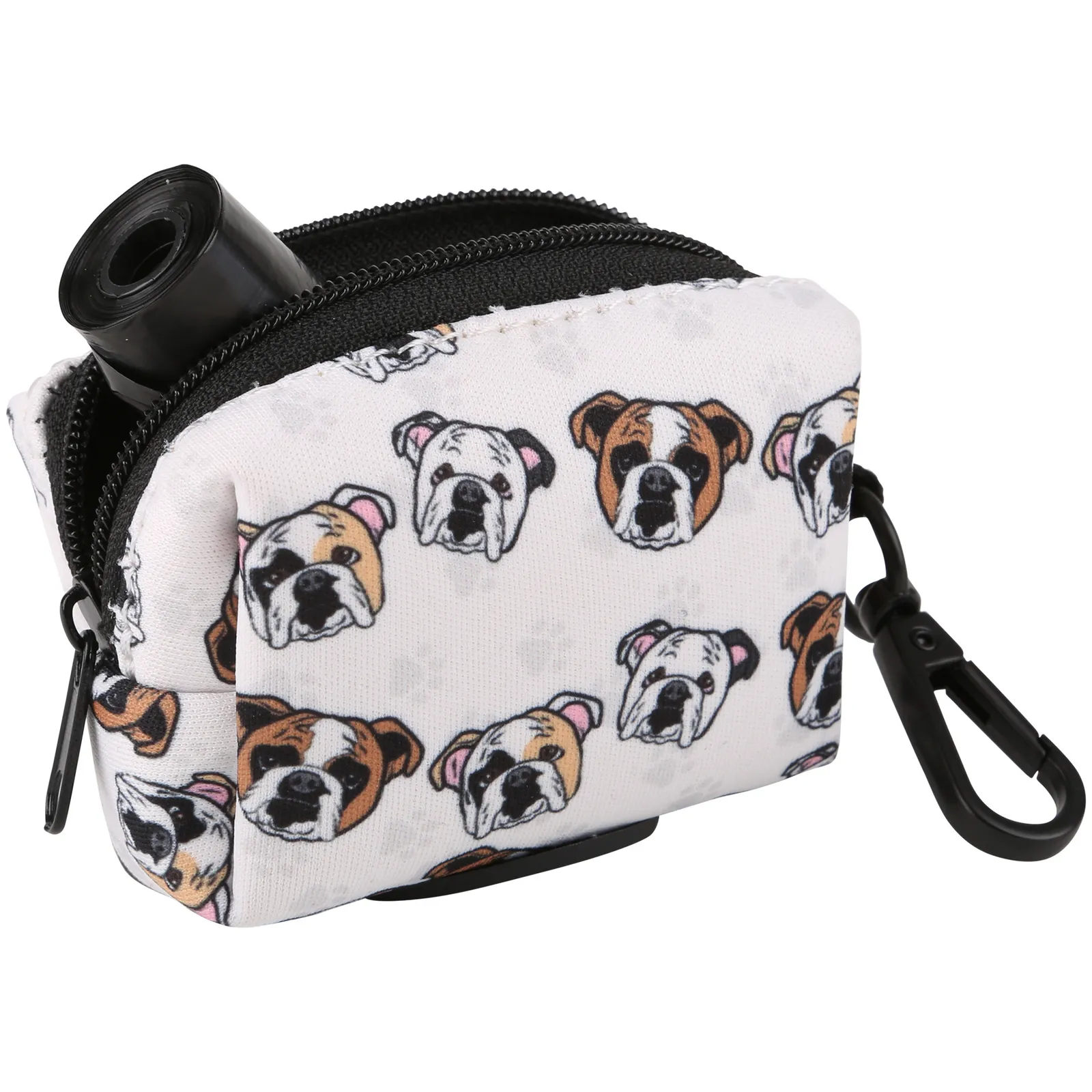 Dog Poop Bag Dispenser Neoprene with Clip - 4 x 3 in - product view 2