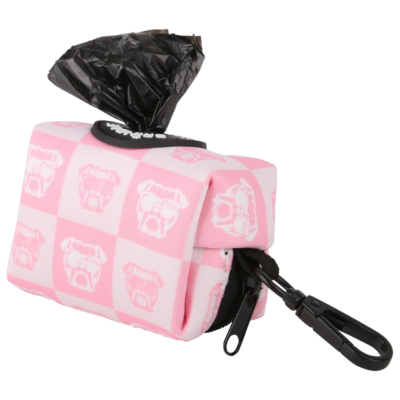 Dog Poop Bag Dispenser Neoprene with Clip - 4 x 3 in - product view 4