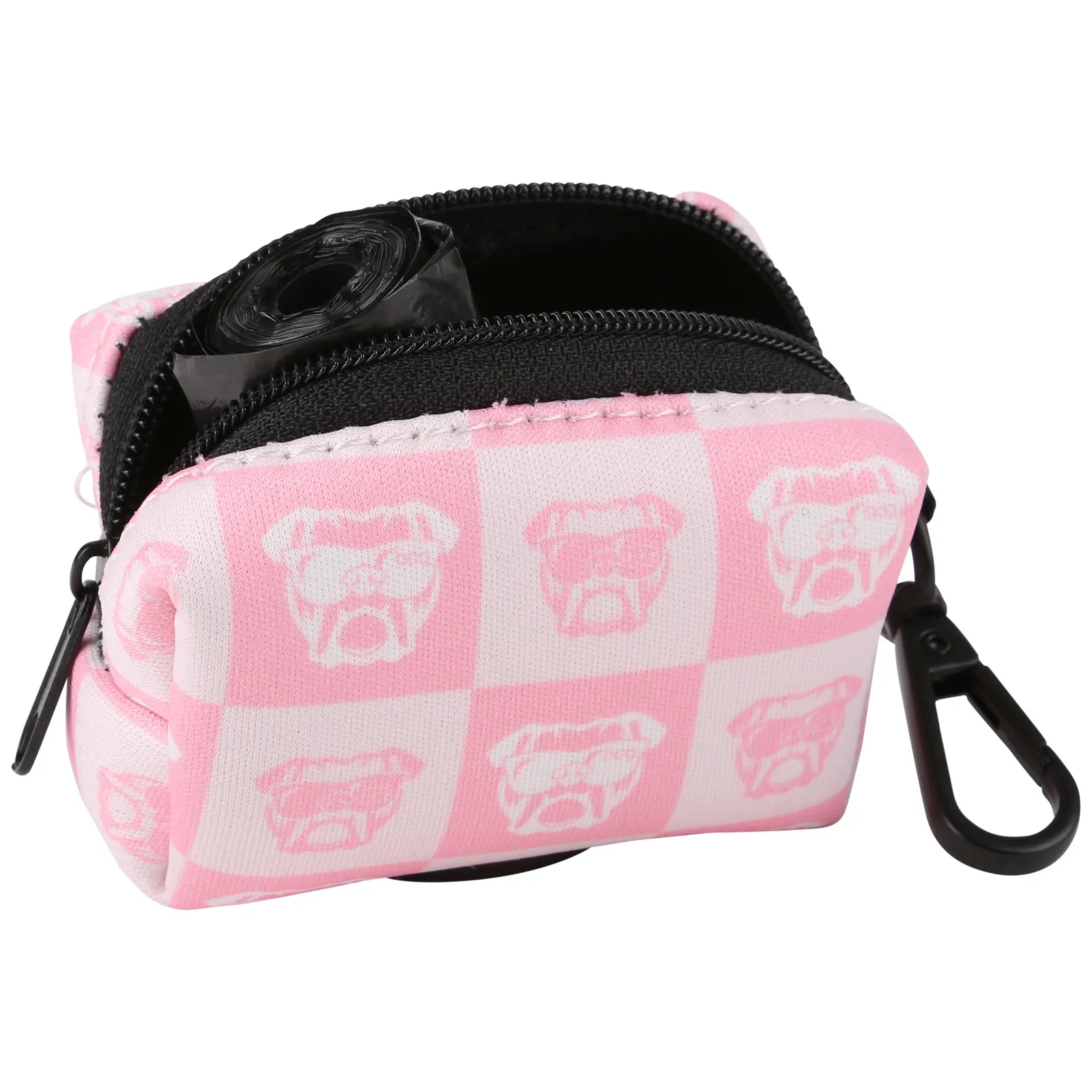 Dog Poop Bag Dispenser Neoprene with Clip - 4 x 3 in - product view 5