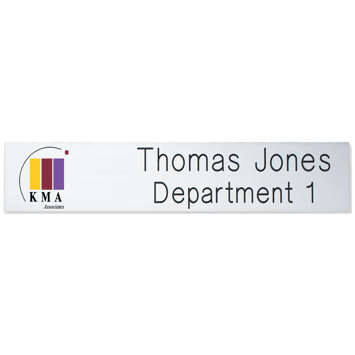 Desk Wall Plate 2-Ply Plastic Engraved Printed - 10 x 2 in