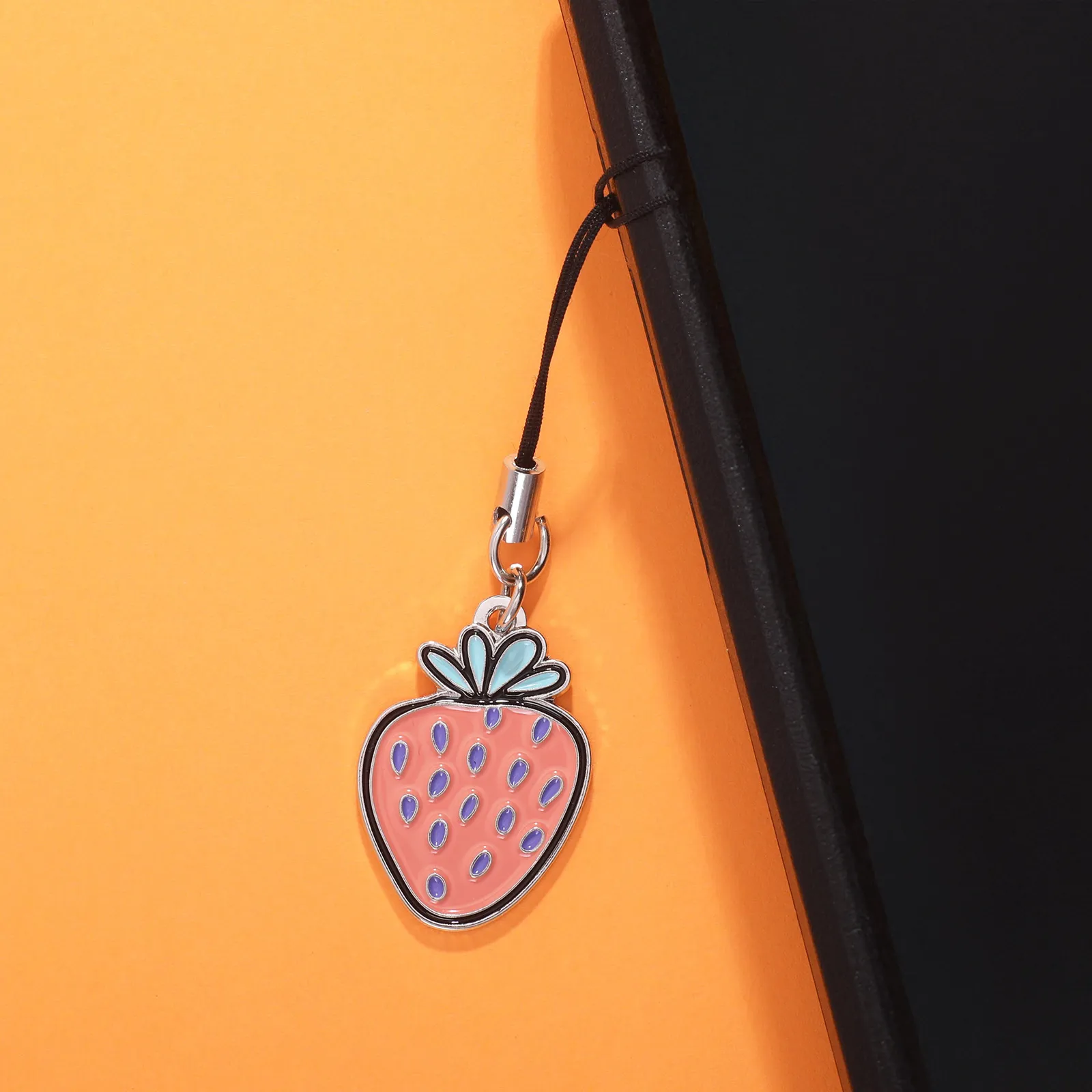 Phone Charm Diestruck Zinc with String - 0.75 in - product view 2