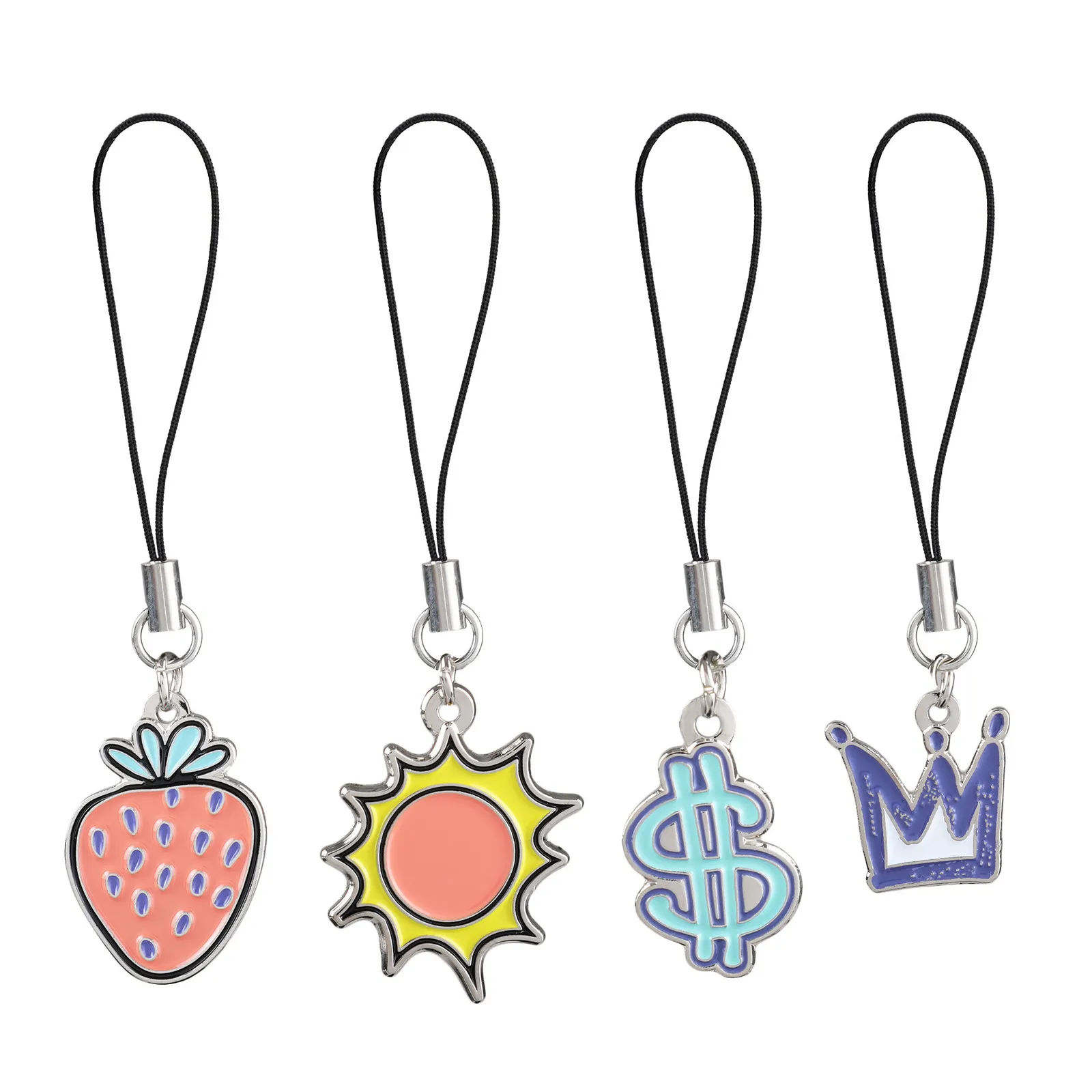 Phone Charm Diestruck Zinc with String - 0.75 in - product view 4