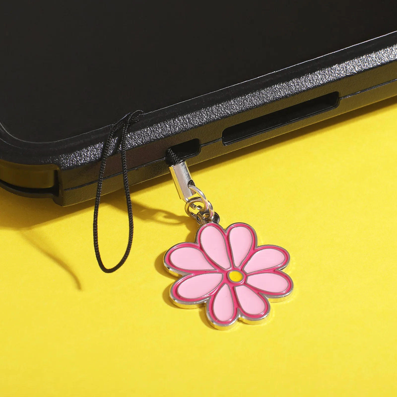 Phone Charm Diestruck Zinc with String - 1 in - product view 3