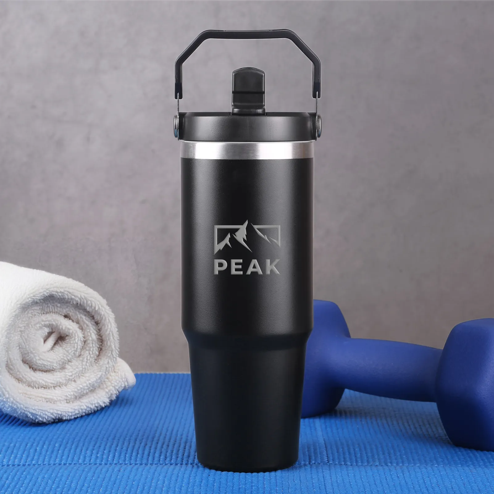 Tumbler Flip Straw Recycled Stainless Steel - 30 oz