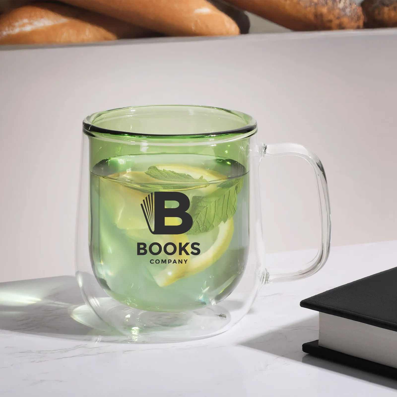 Glass Mug Double Walled Colored Interior - 8.4 oz