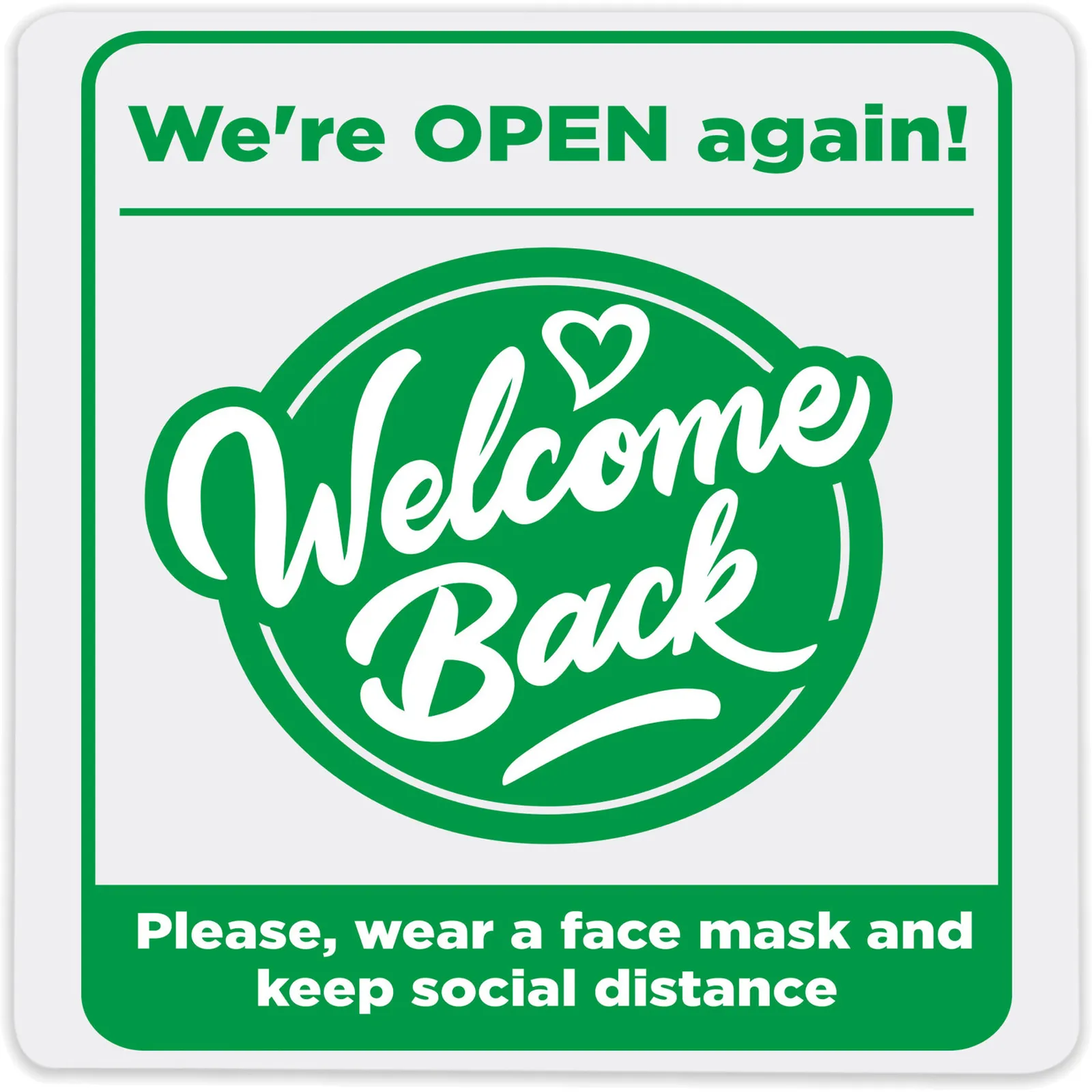 Custom Plastic Signs with Full Color Print - 100-125 sq in