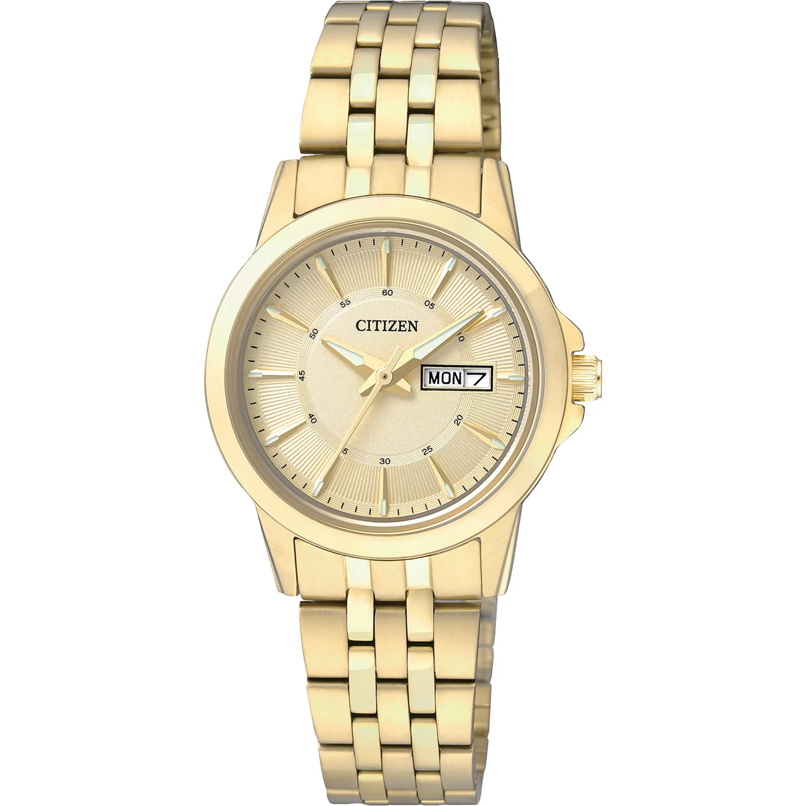 Ladies' Gold-Tone Quartz Watch with Champagne Dial - 27.5mm