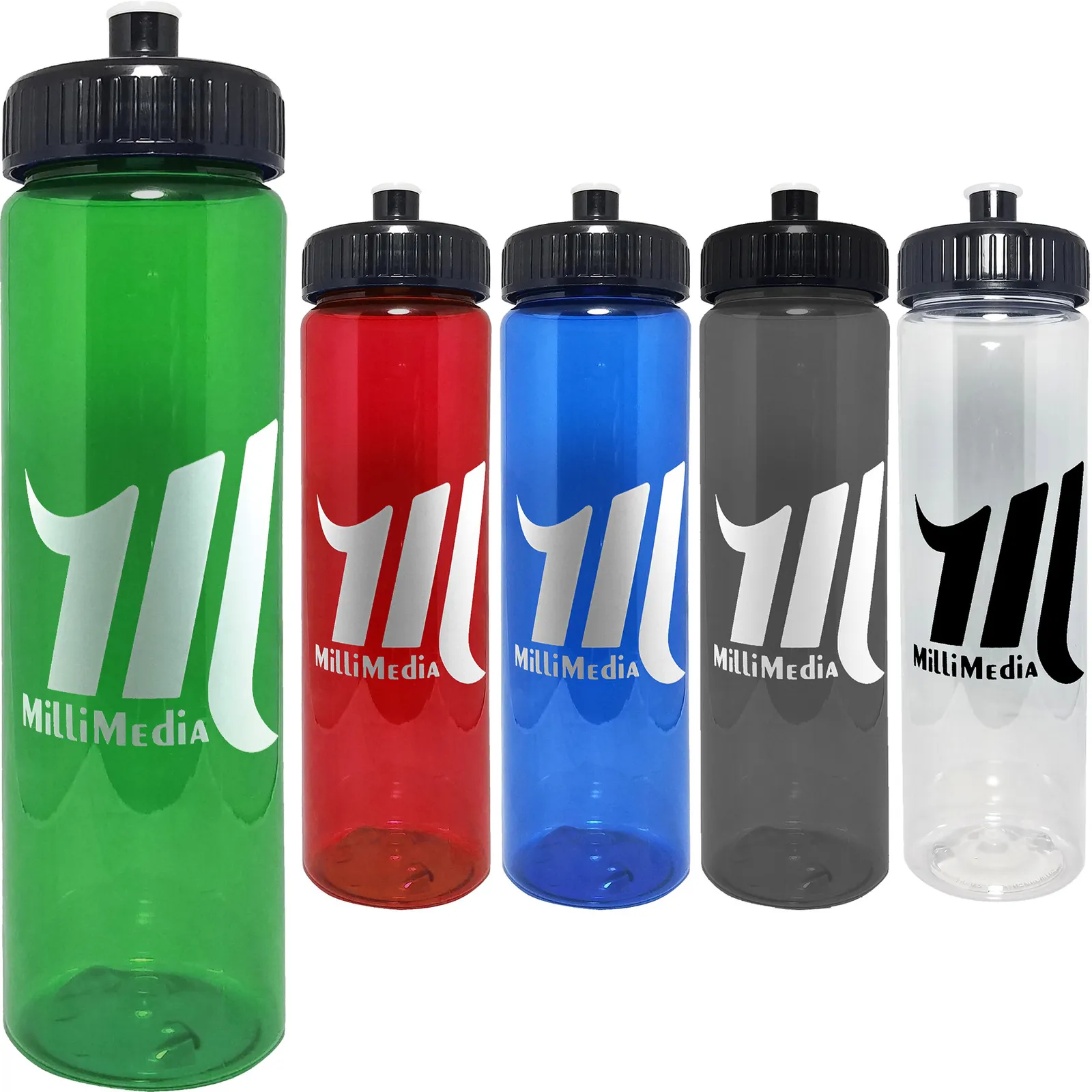 PET Water Bottle with Push-Pull Lid - 25 oz