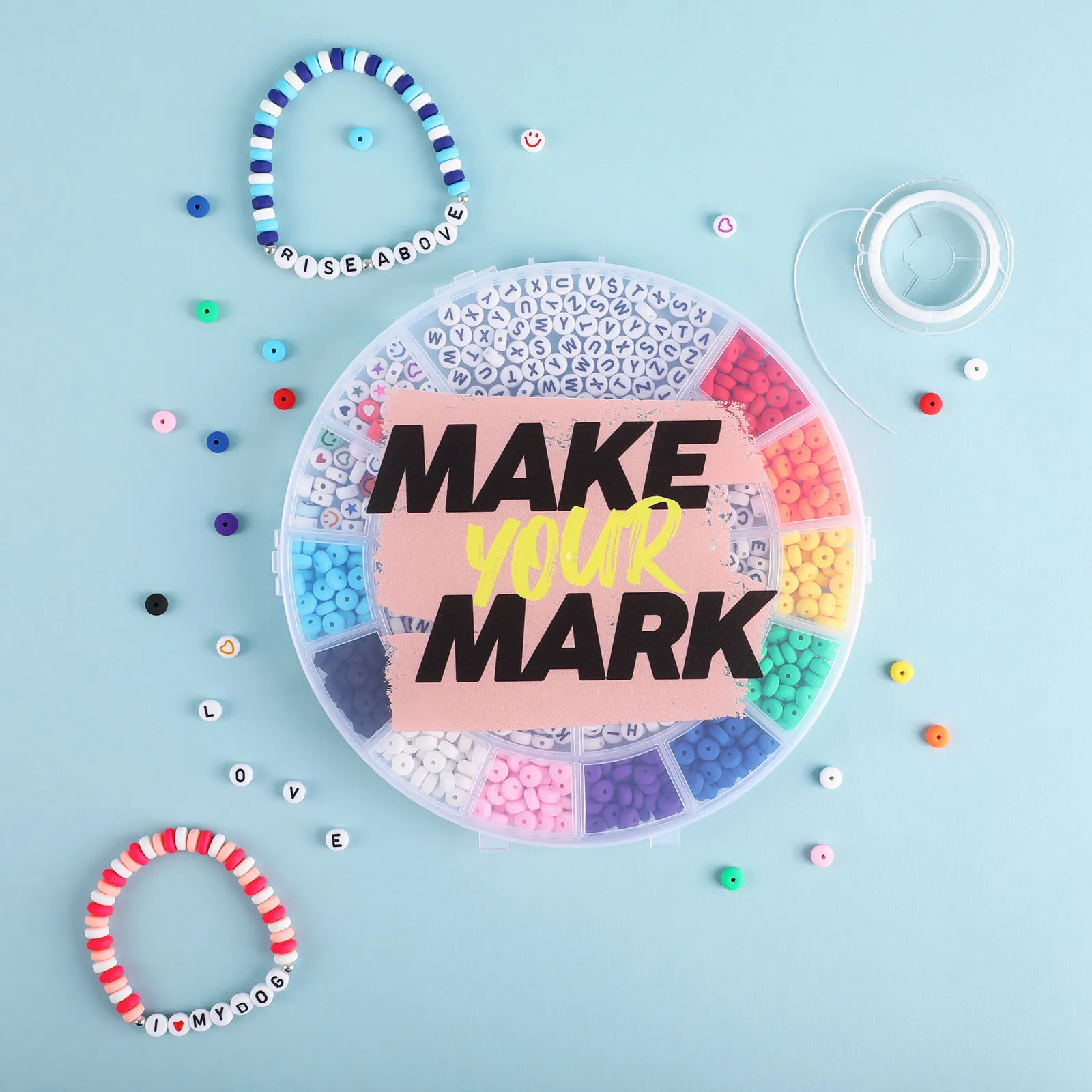 DIY Friendship Bracelet Kit with 260 Letter Beads