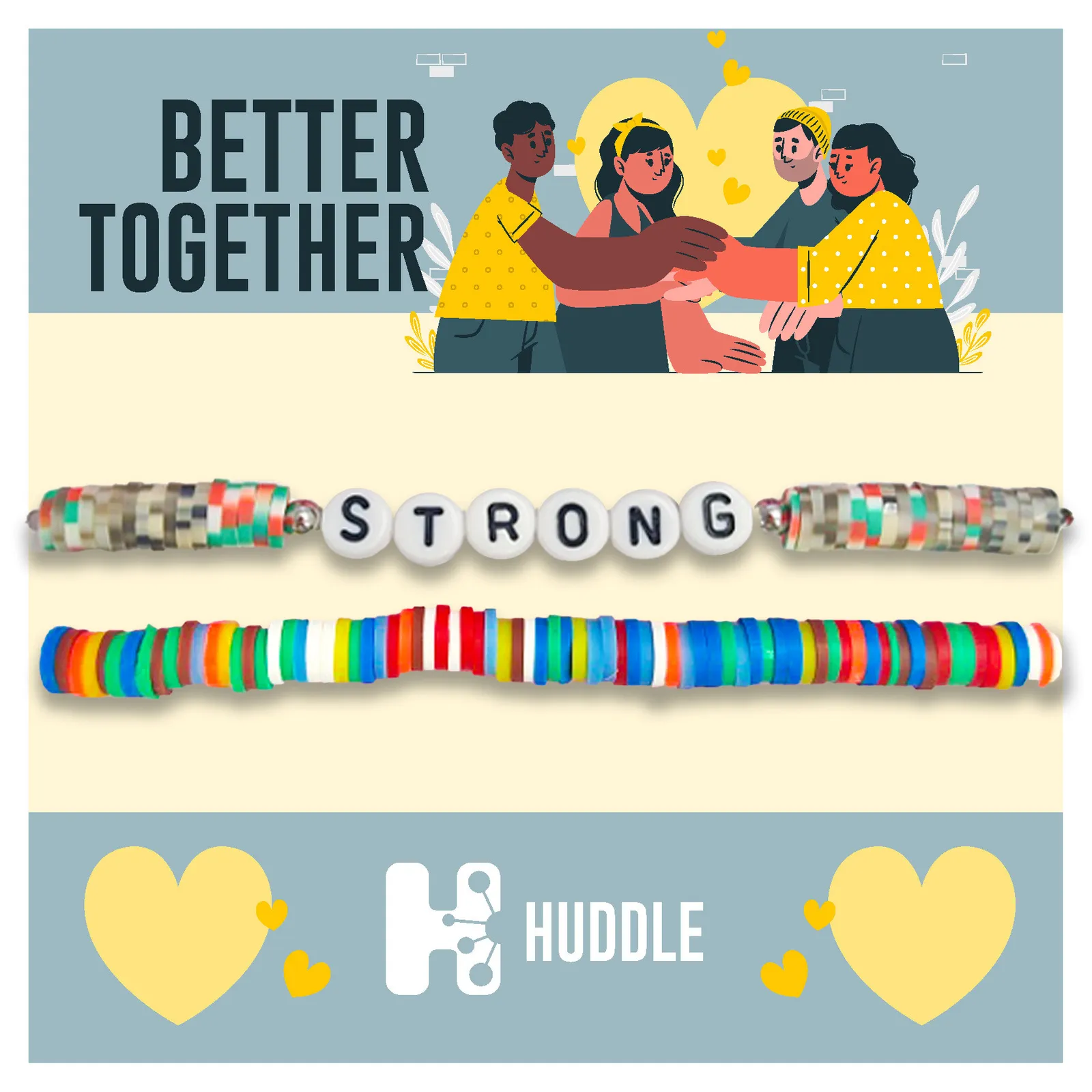 Friendship Bracelets with Custom Print Card (2 Pack)
